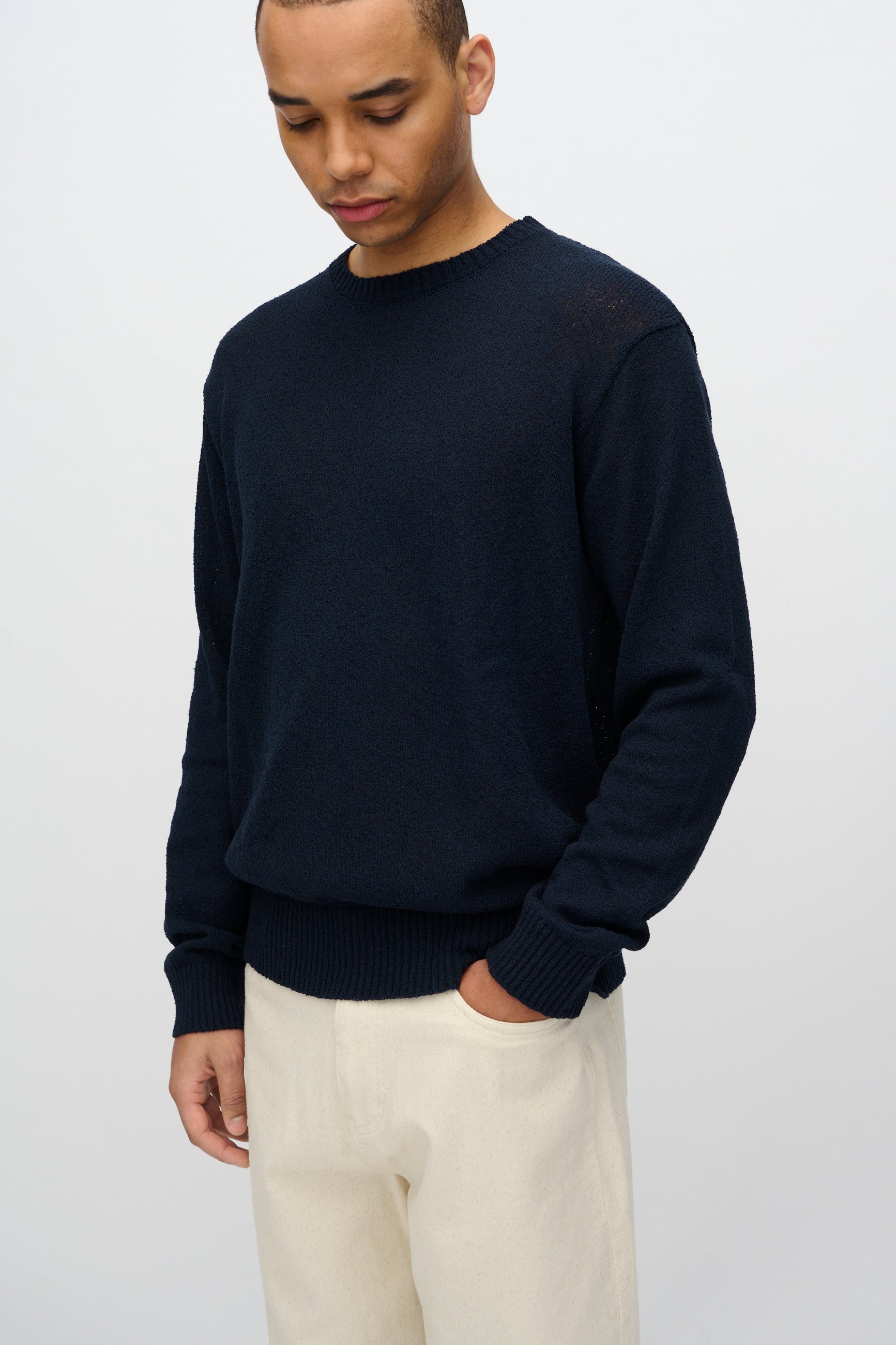 minimum male Roland knitted jumper 4122 Jumper 3922 Sky Captain
