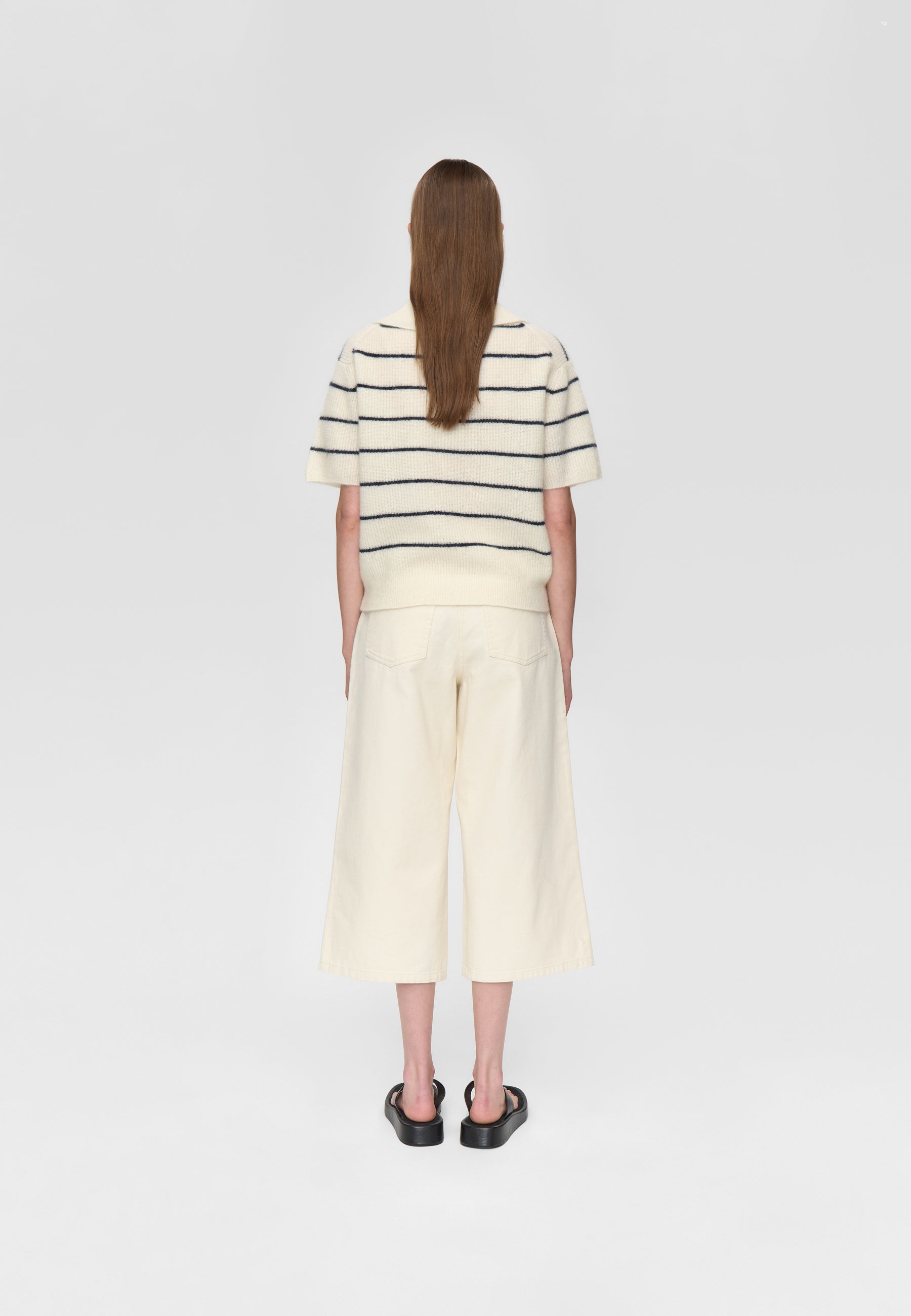 minimum female Ruth knit polo 4594 Jumper 0608 Coco Milk