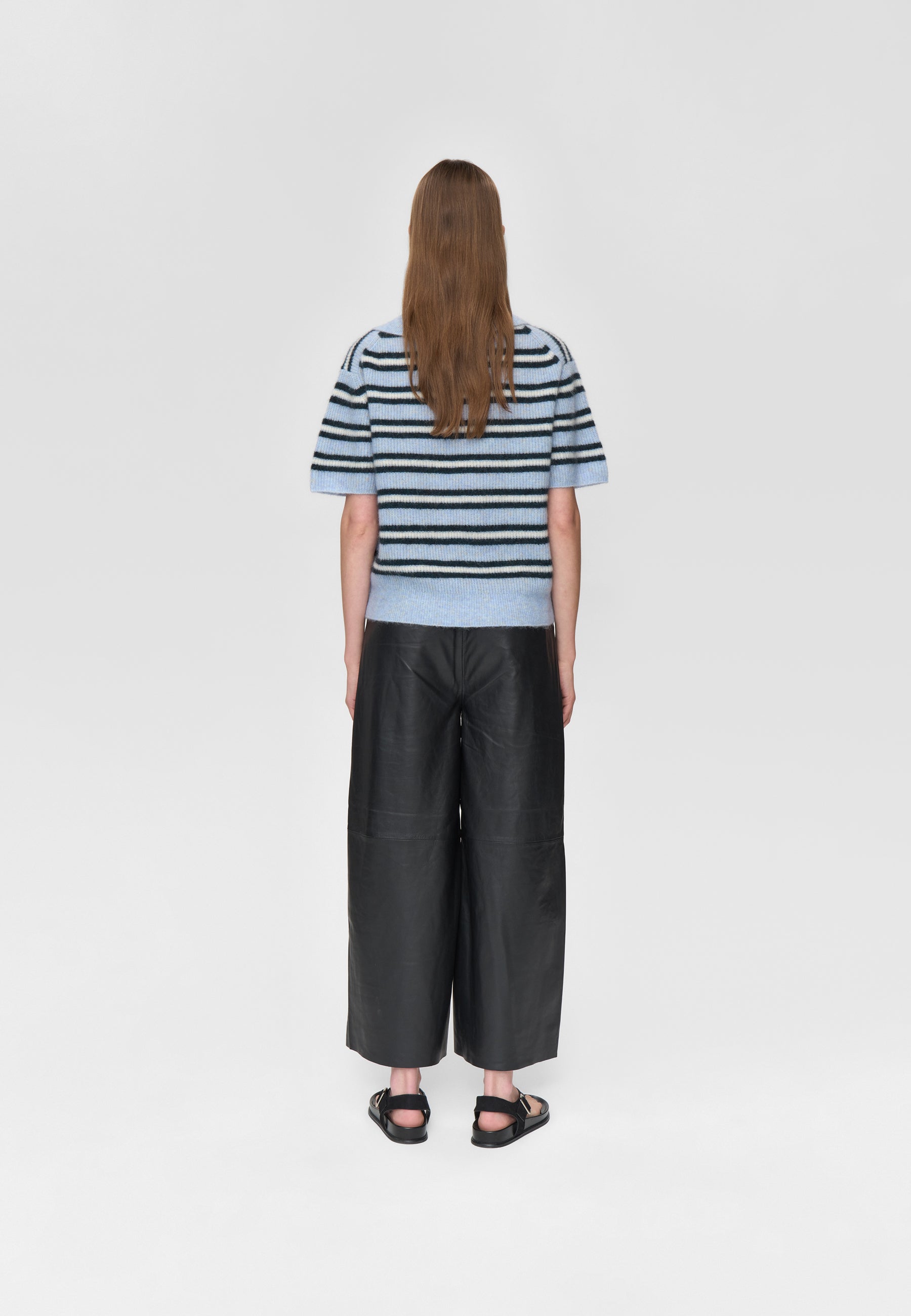 minimum female Ruth knit polo 4594 Jumper 4115 Cashmere Blue