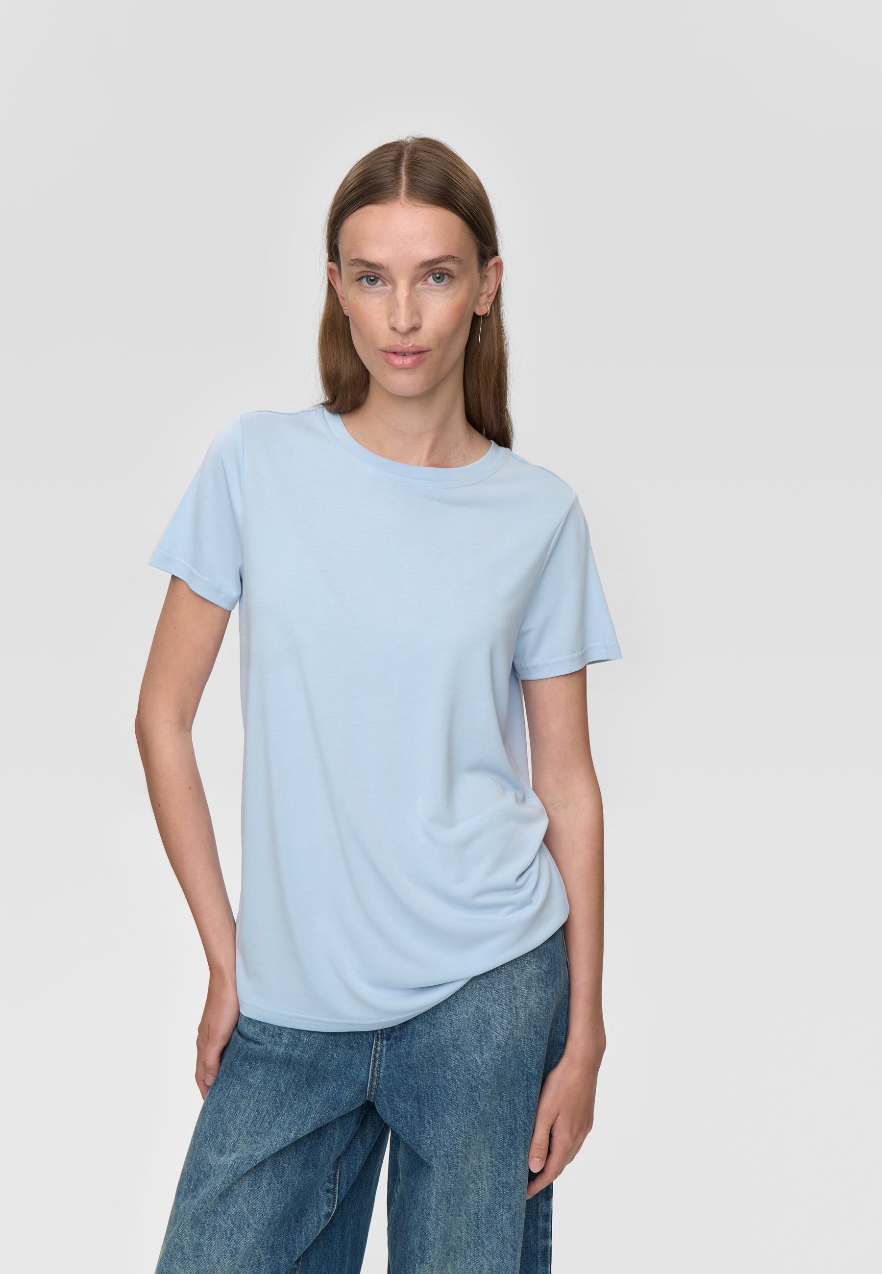 minimum female Rynah t-shirt 2.0 0281 Short Sleeved T-shirt 4115 Cashmere Blue