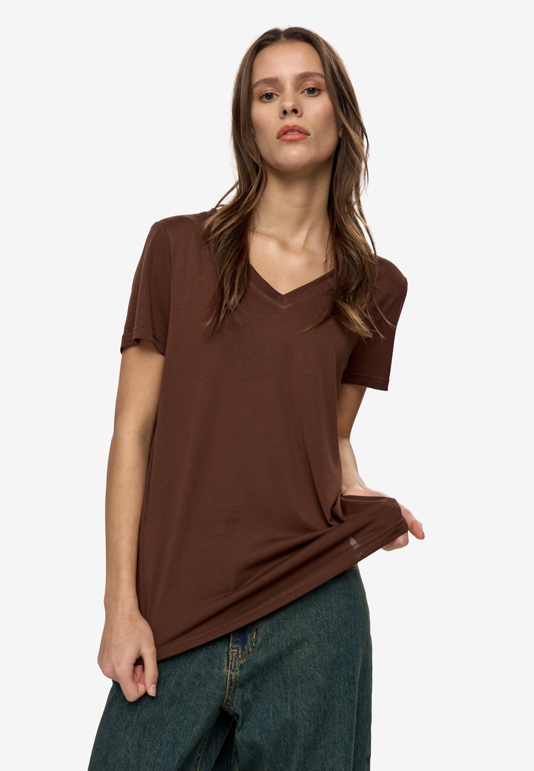 minimum female Rynih t-shirt 0281 Short Sleeved T-shirt 1215 Shaved Chocolate