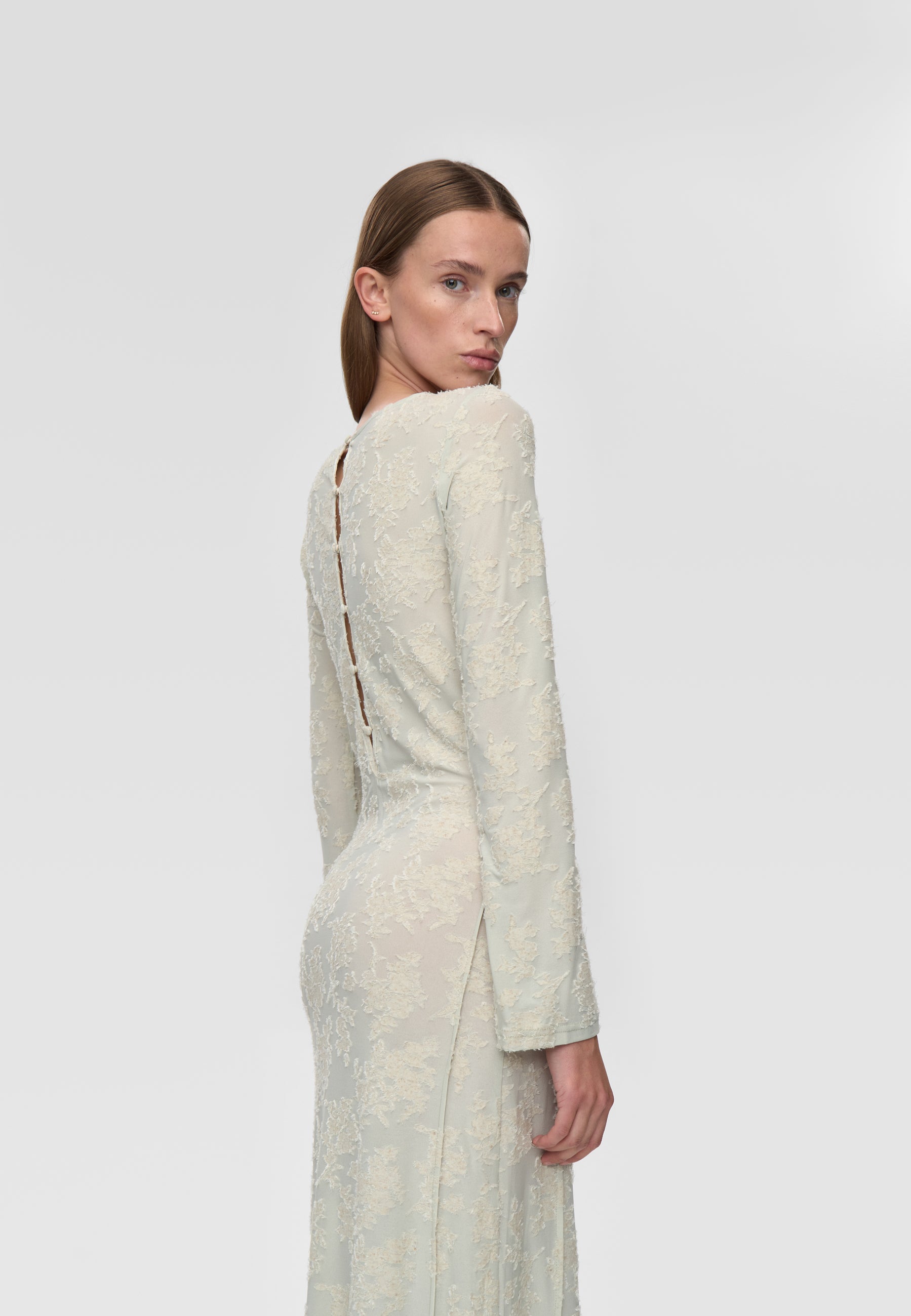 minimum female Samara ls long dress 4590 Maxi Dress 0110 Desert Sage