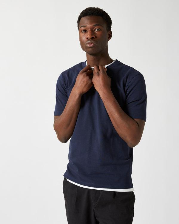 minimum male Sims G030 T-shirt Short Sleeved T-shirt 687 Navy Blazer