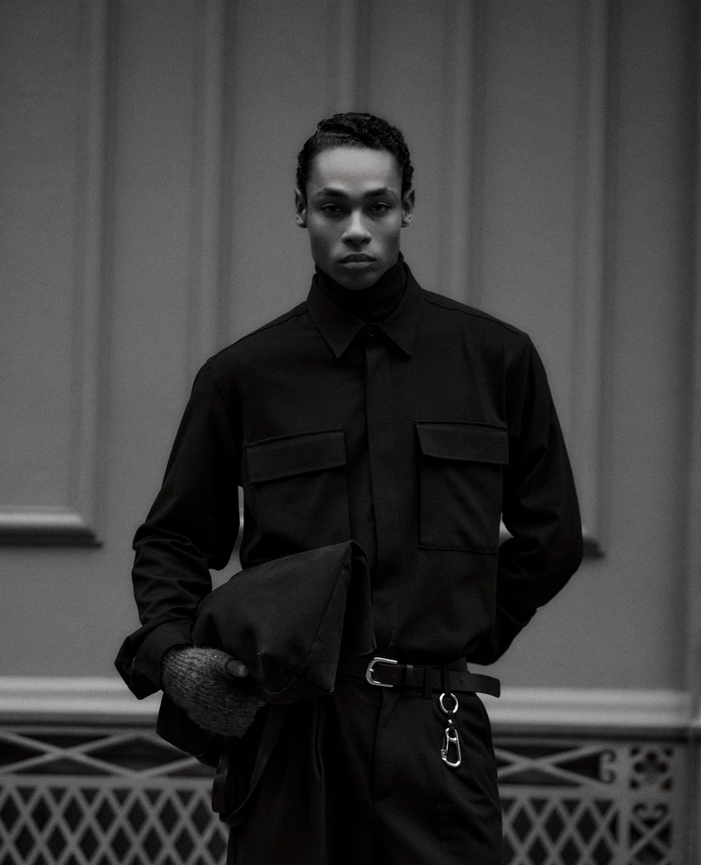 Man wearing black shirt