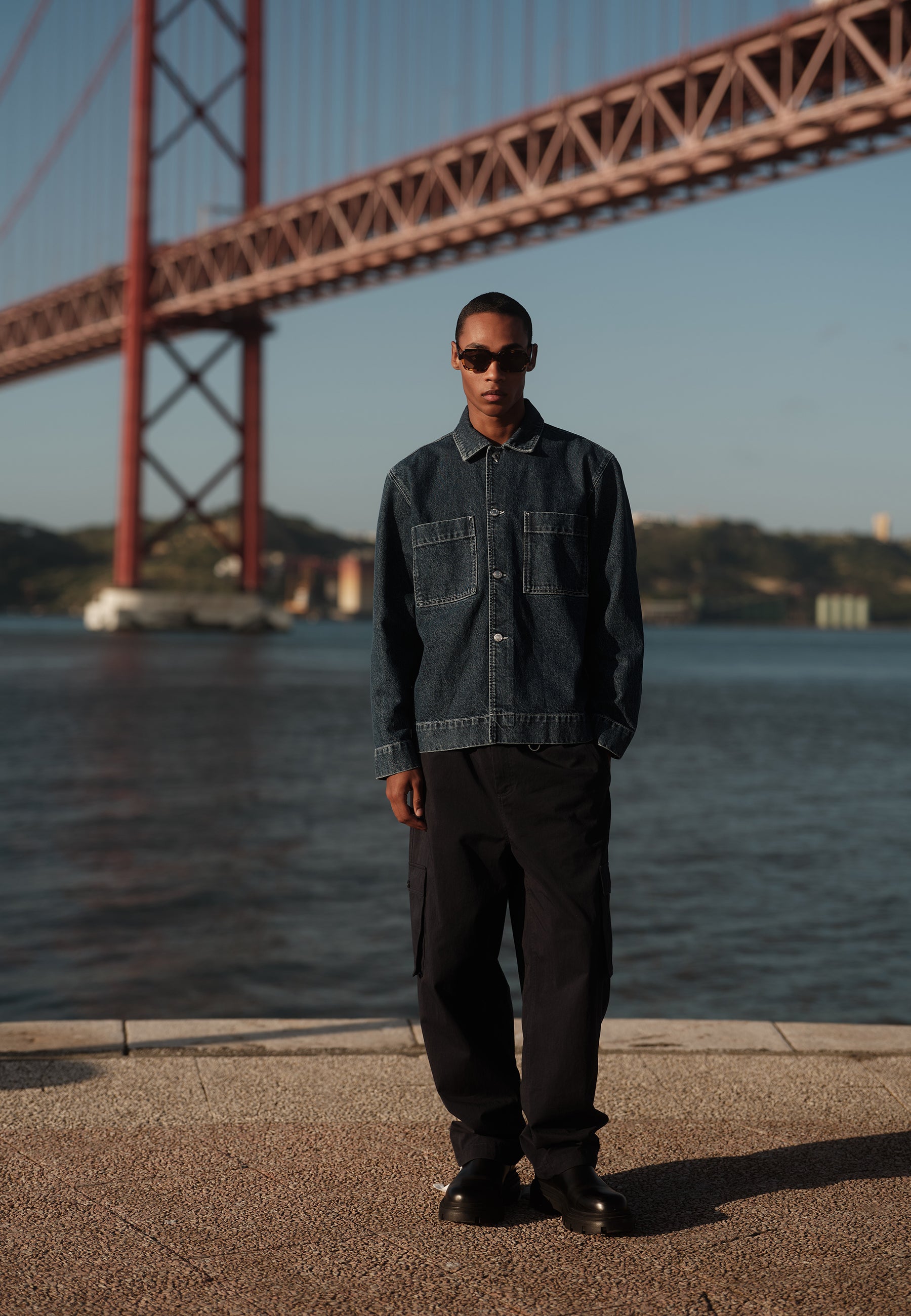 minimum male Trent denim jacket 4198 Jacket 2340 Blue Ashes