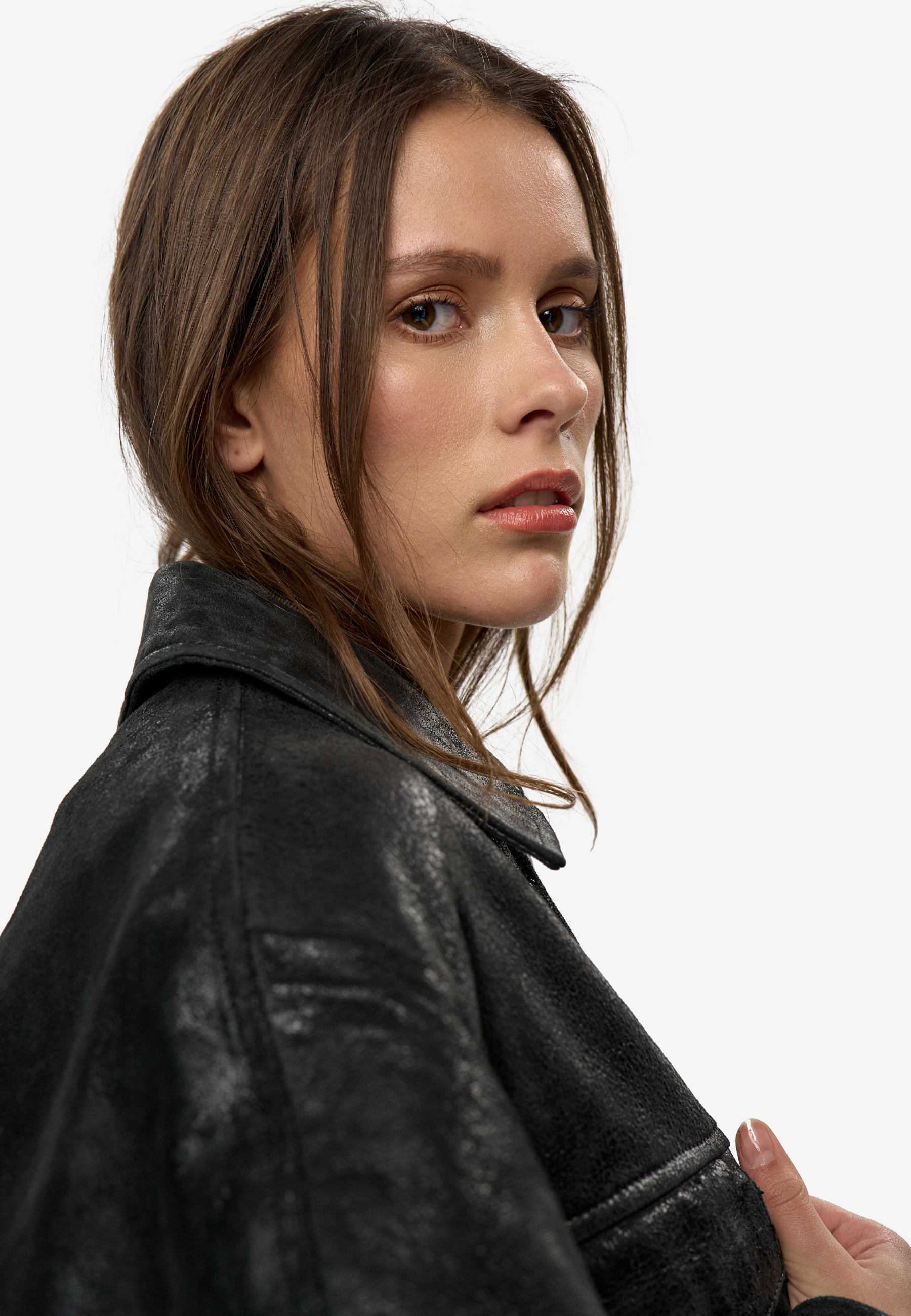 minimum female Tyra zip jacket 4447 Leather Jacket 999 Black