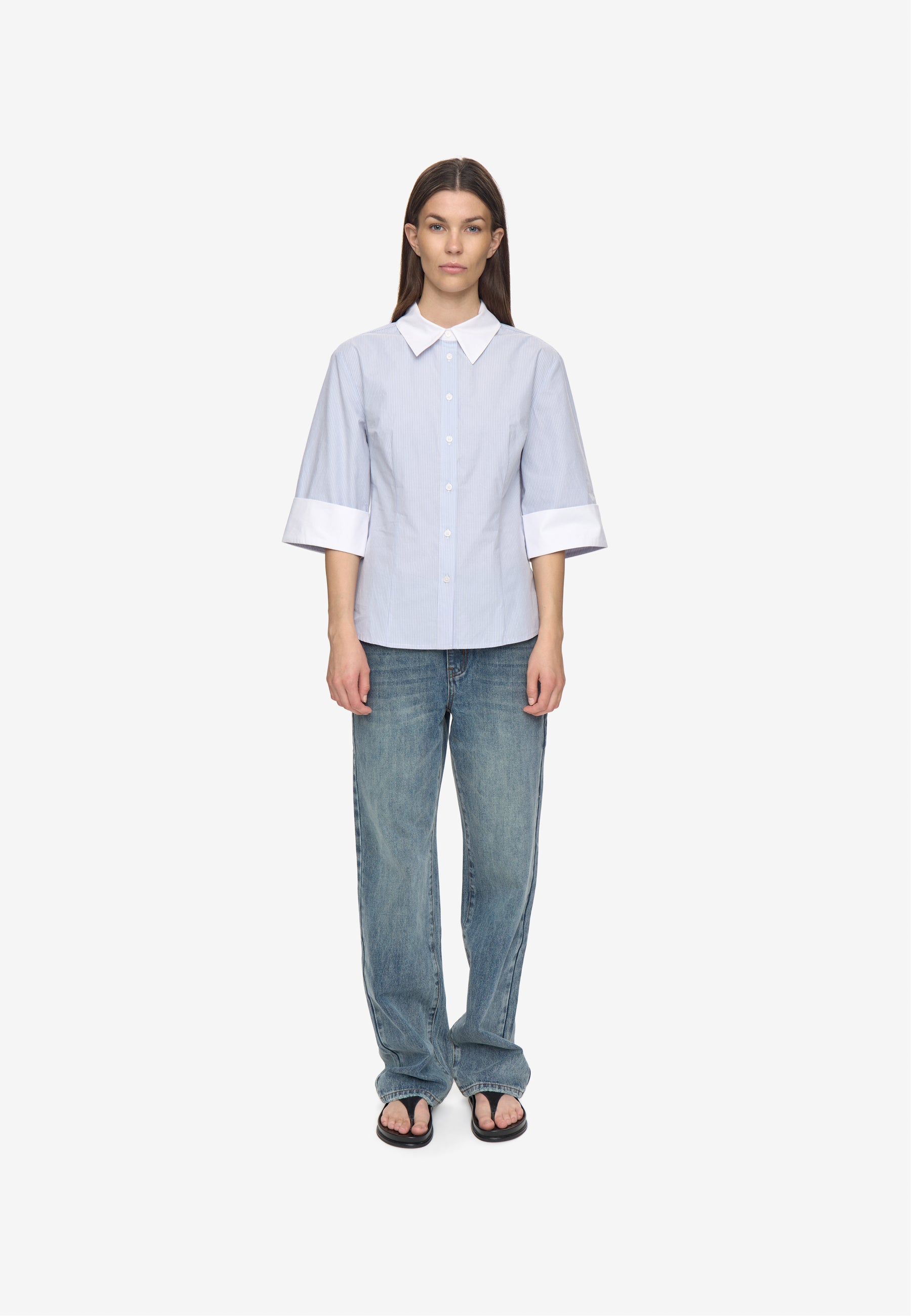 minimum female Una ss shirt 4670 Short Sleeved Shirt 4320 Baltic Sea