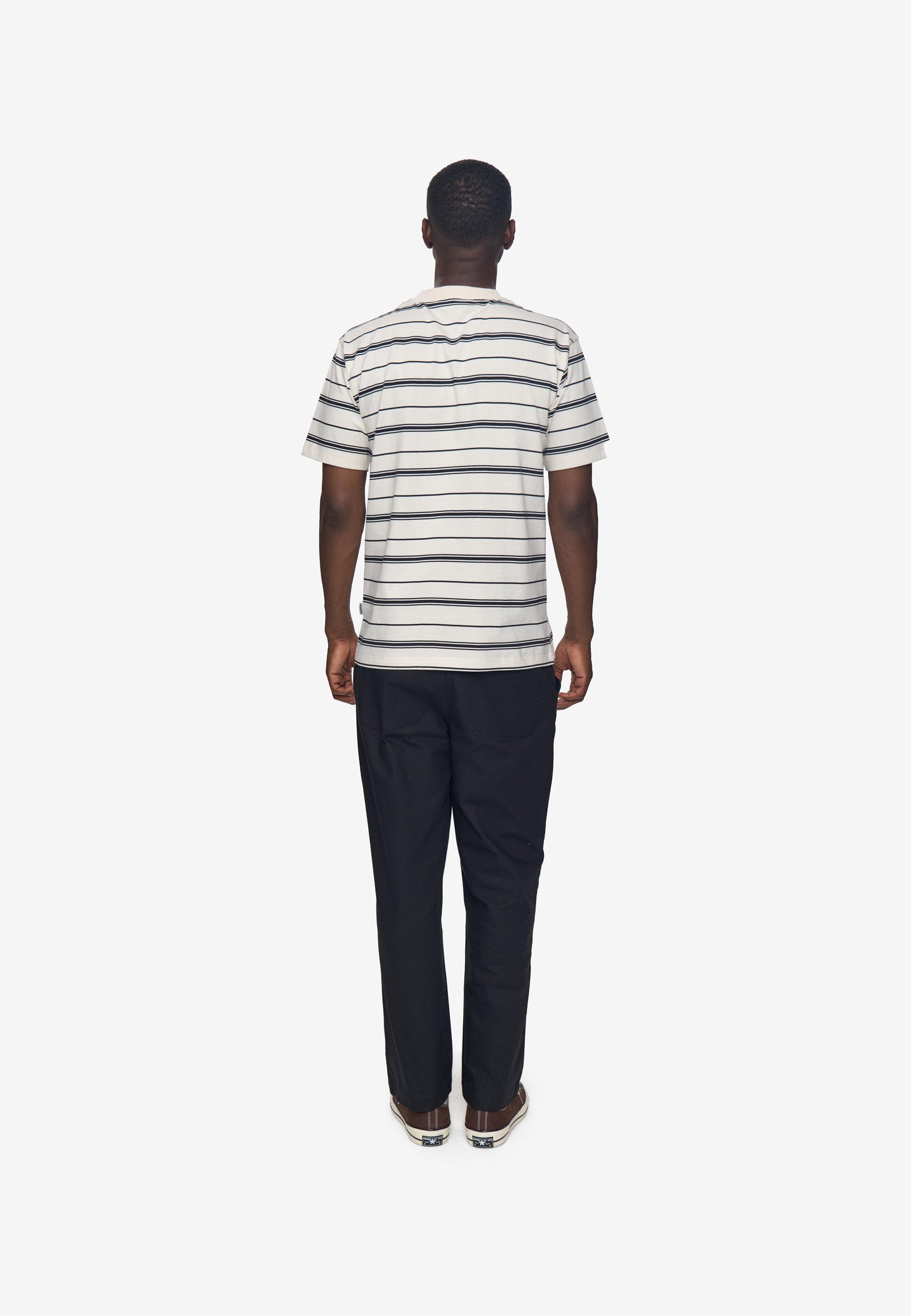 minimum male Aarhus reg ss striped tee G4710 Short Sleeved T-shirt 0608 Coco Milk
