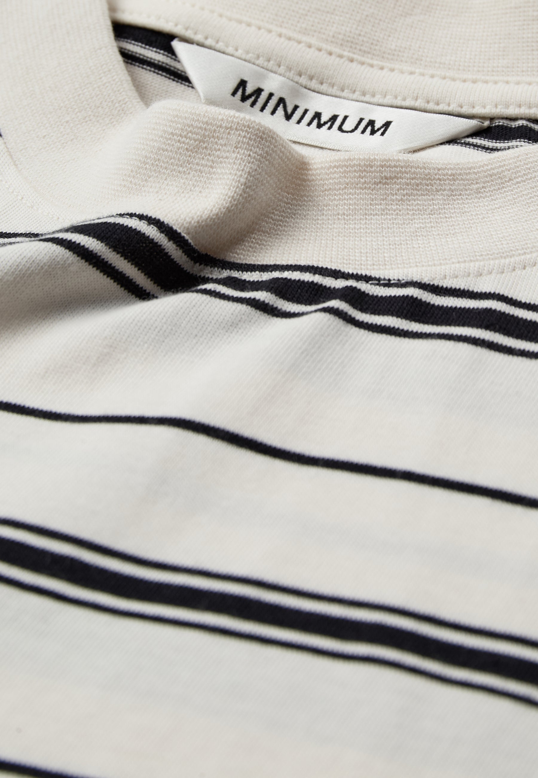 minimum male Aarhus reg ss striped tee G4710 Short Sleeved T-shirt 0608 Coco Milk