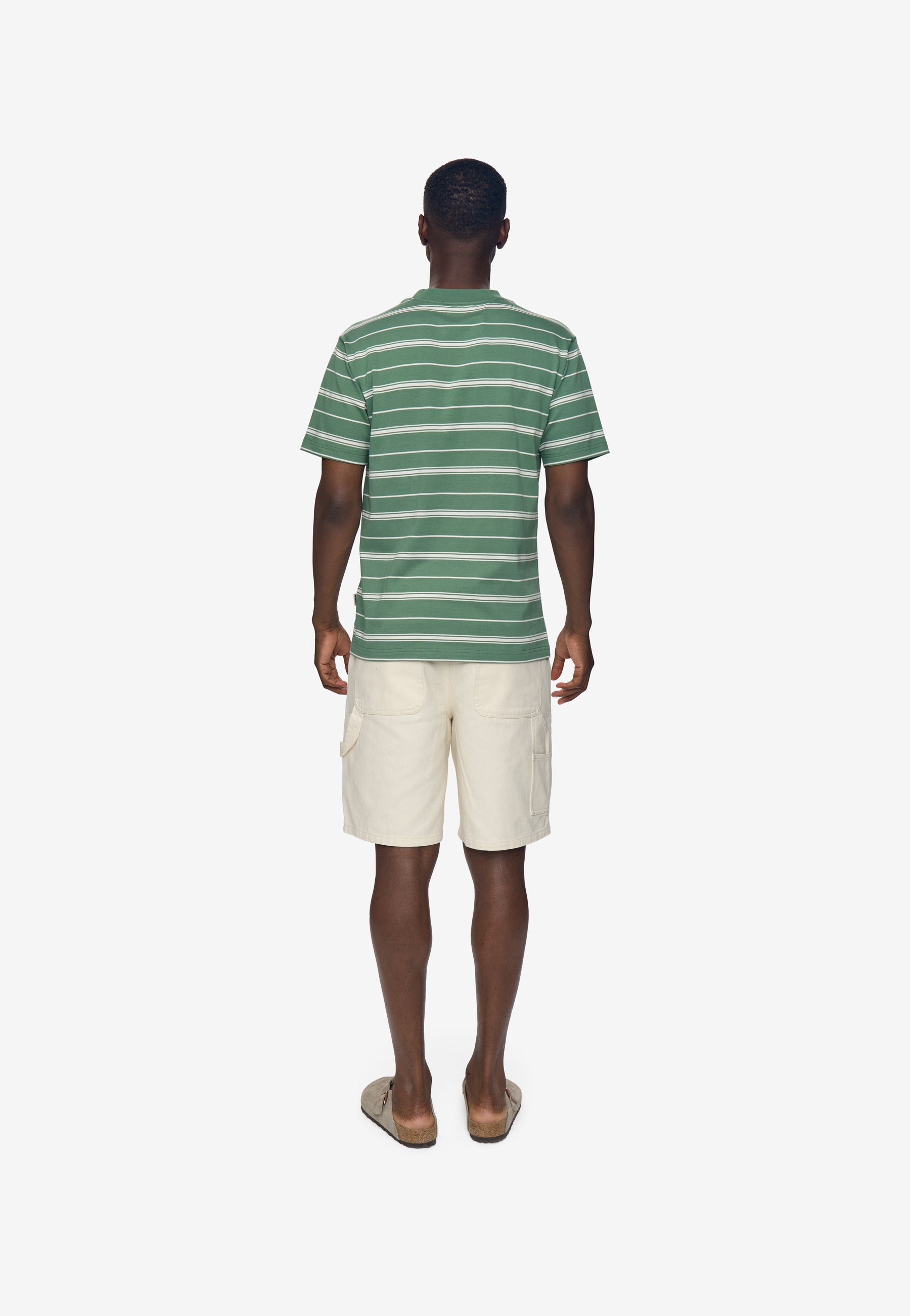 minimum male Aarhus reg ss striped tee G4710 Short Sleeved T-shirt 5912 Dark ivy