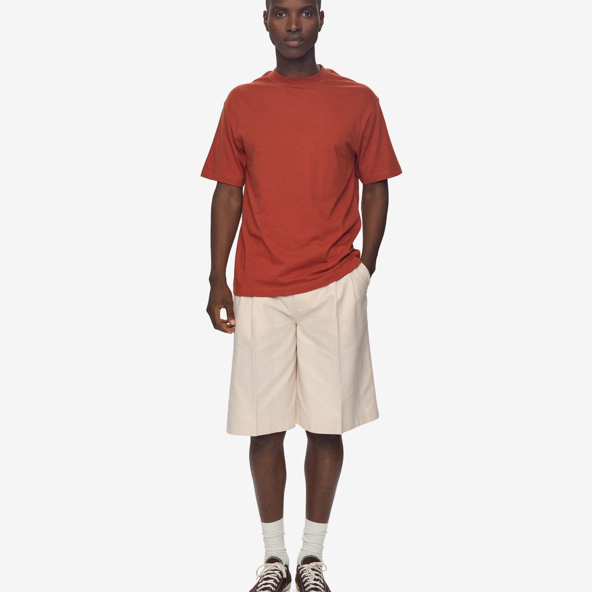 Aarhus reg ss tee G029 Short Sleeved T-shirt - 1350 Burnt Brick