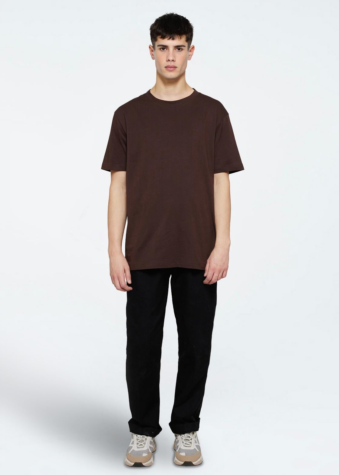 minimum male Aarhus short sleeved t-shirt G029 GOTS Short Sleeved T-shirt 1914 Seal Brown