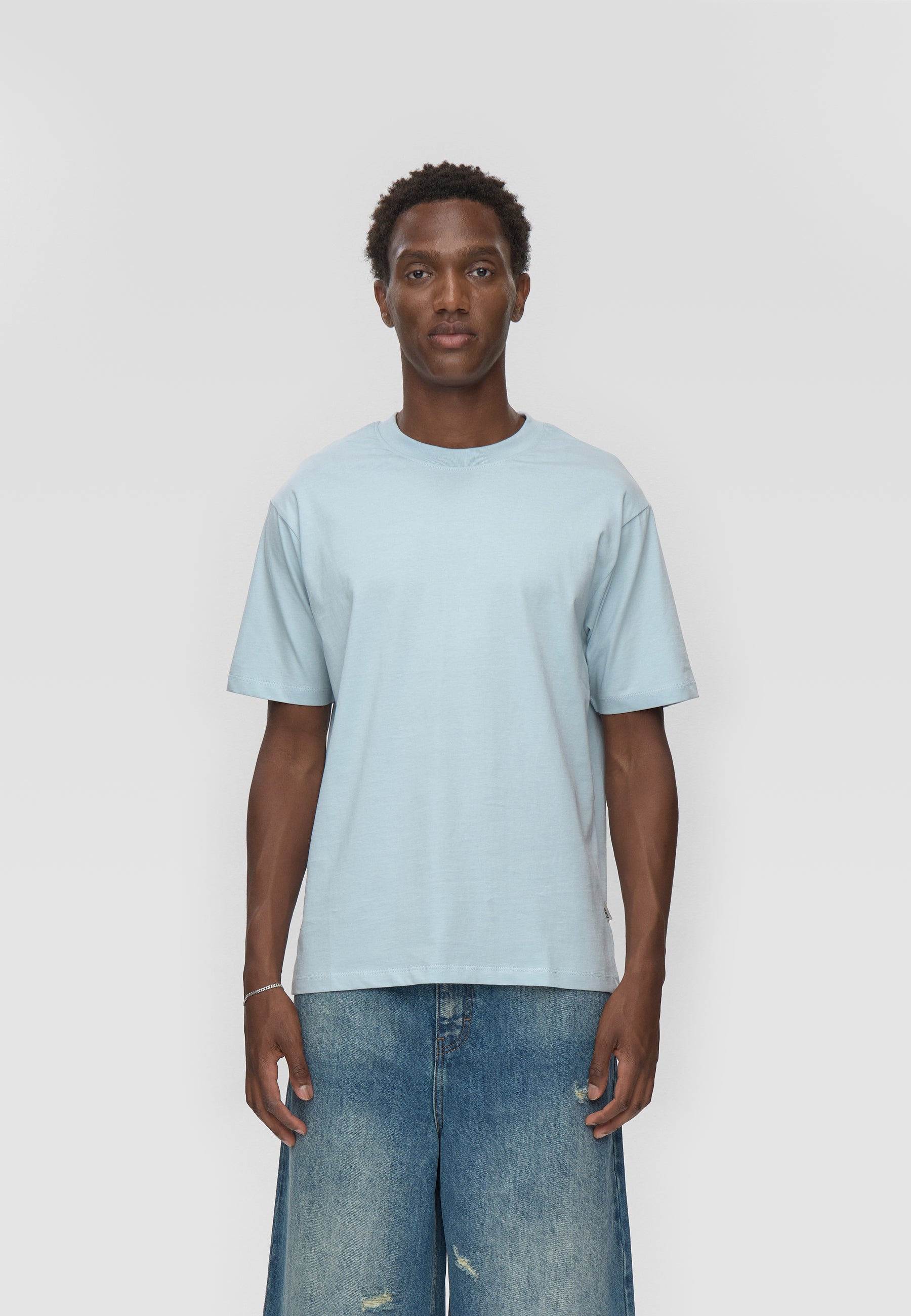 minimum male Aarhus short sleeved t-shirt G029 GOTS Short Sleeved T-shirt 4115 Cashmere Blue