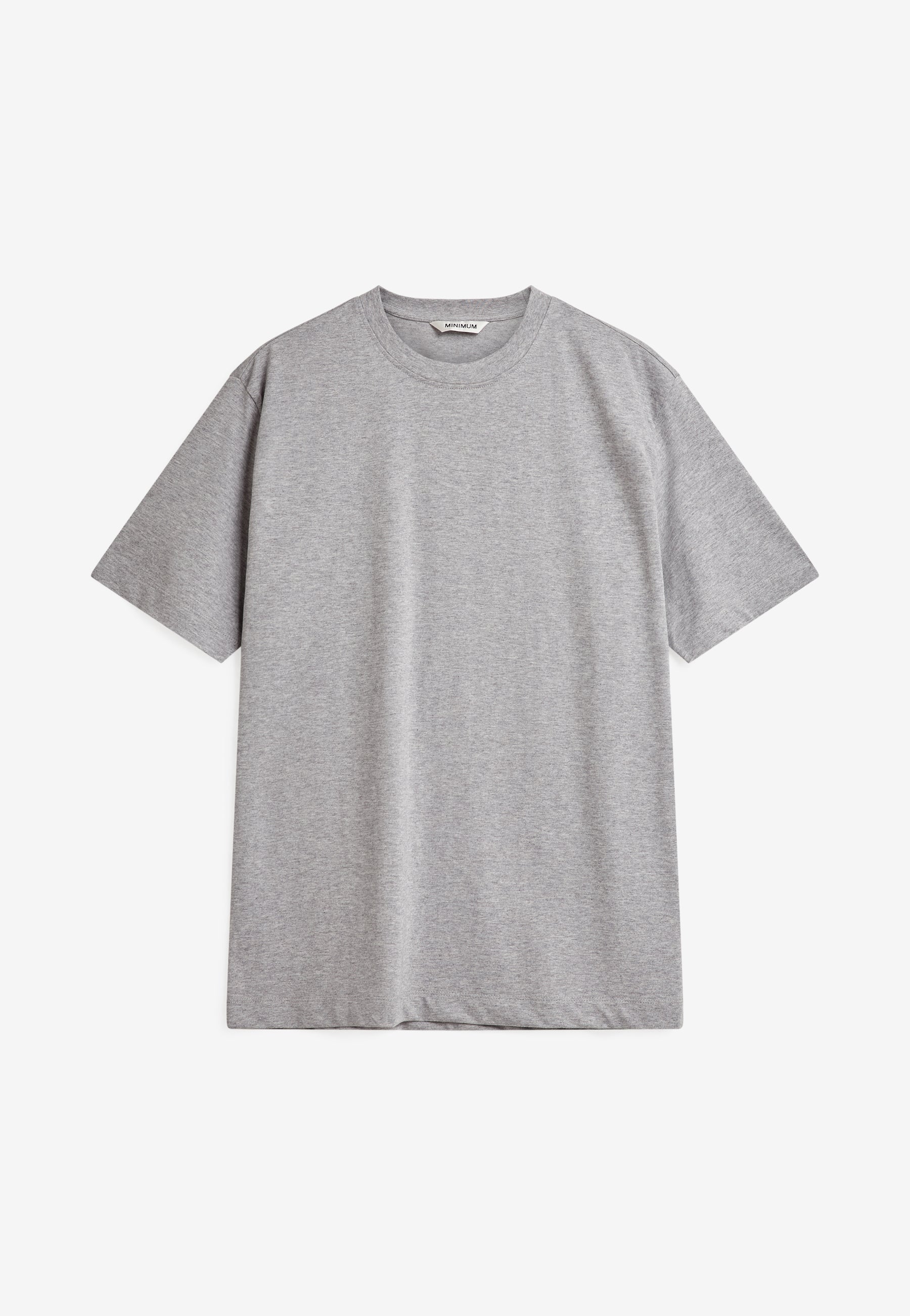 minimum male Aarhus short sleeved t-shirt G029 GOTS Short Sleeved T-shirt 910M Light Grey Melange