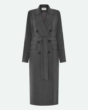 minimum female Agnes coat 4317 Outerwear 0203 Gray Pinstripe