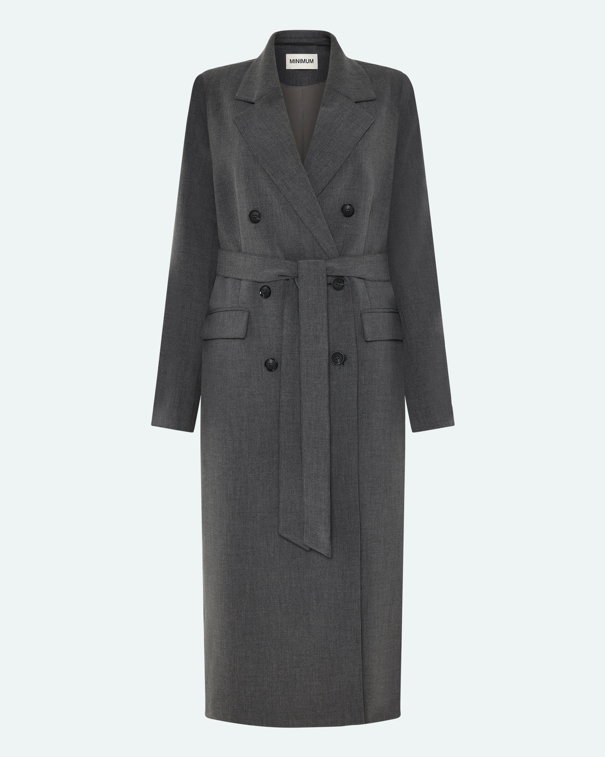 minimum female Agnes coat 4317 Outerwear 0203 Gray Pinstripe