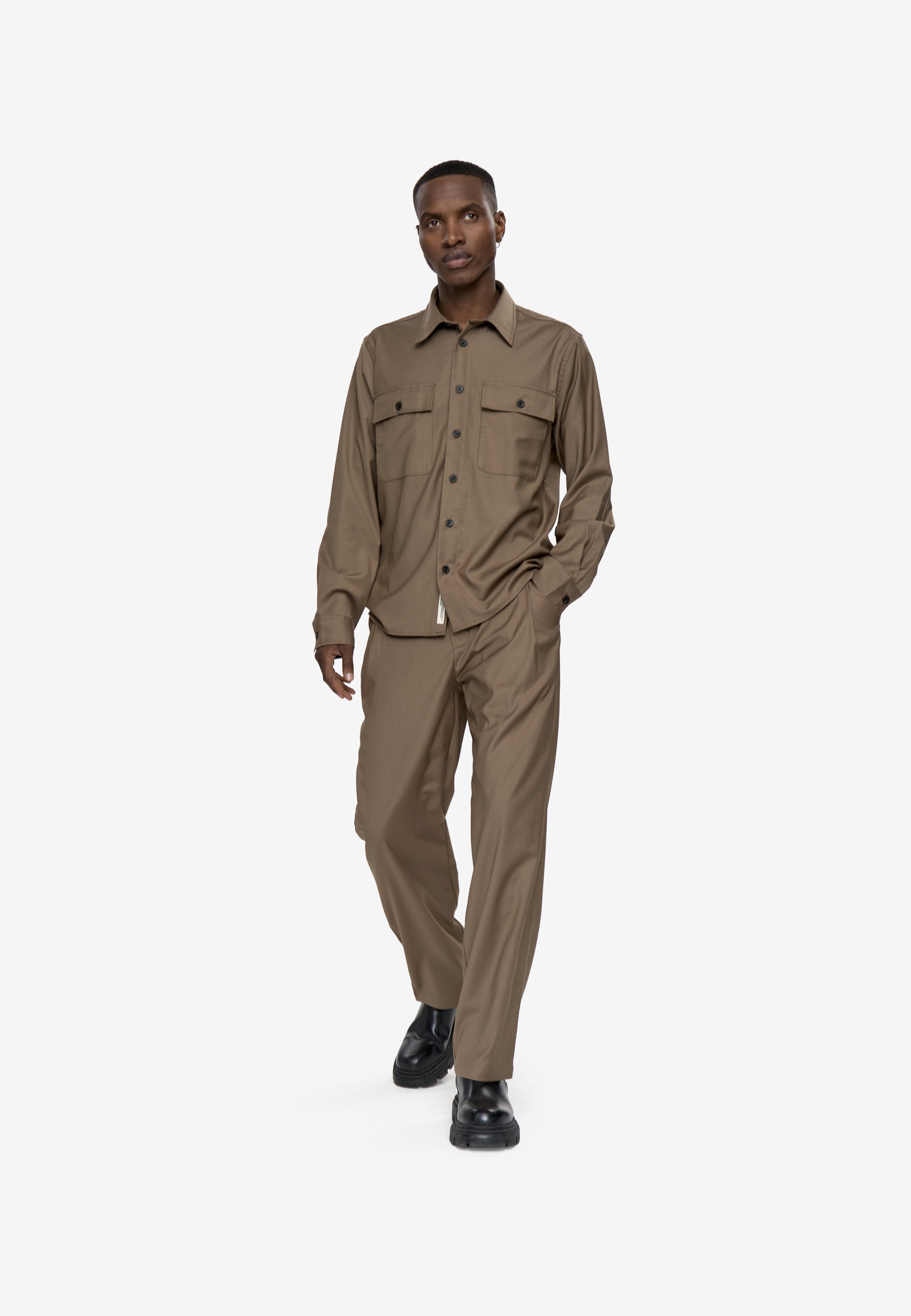 minimum male Albert rlx ls shirt 9968 Overshirt 1815 Shitake