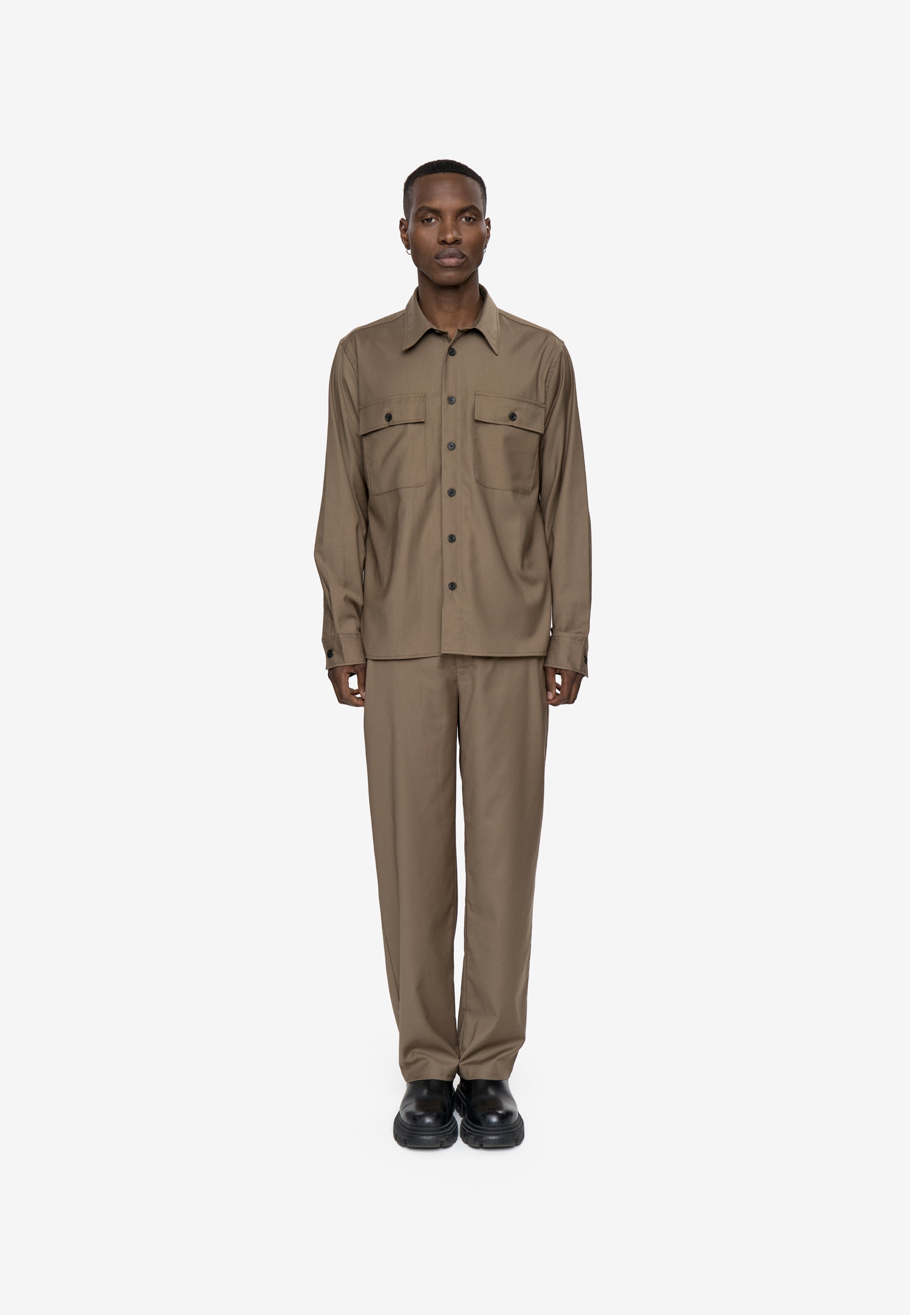 minimum male Albert rlx ls shirt 9968 Overshirt 1815 Shitake