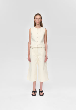 minimum female Alessia vest 4579 Gilet 0701 Whisper white