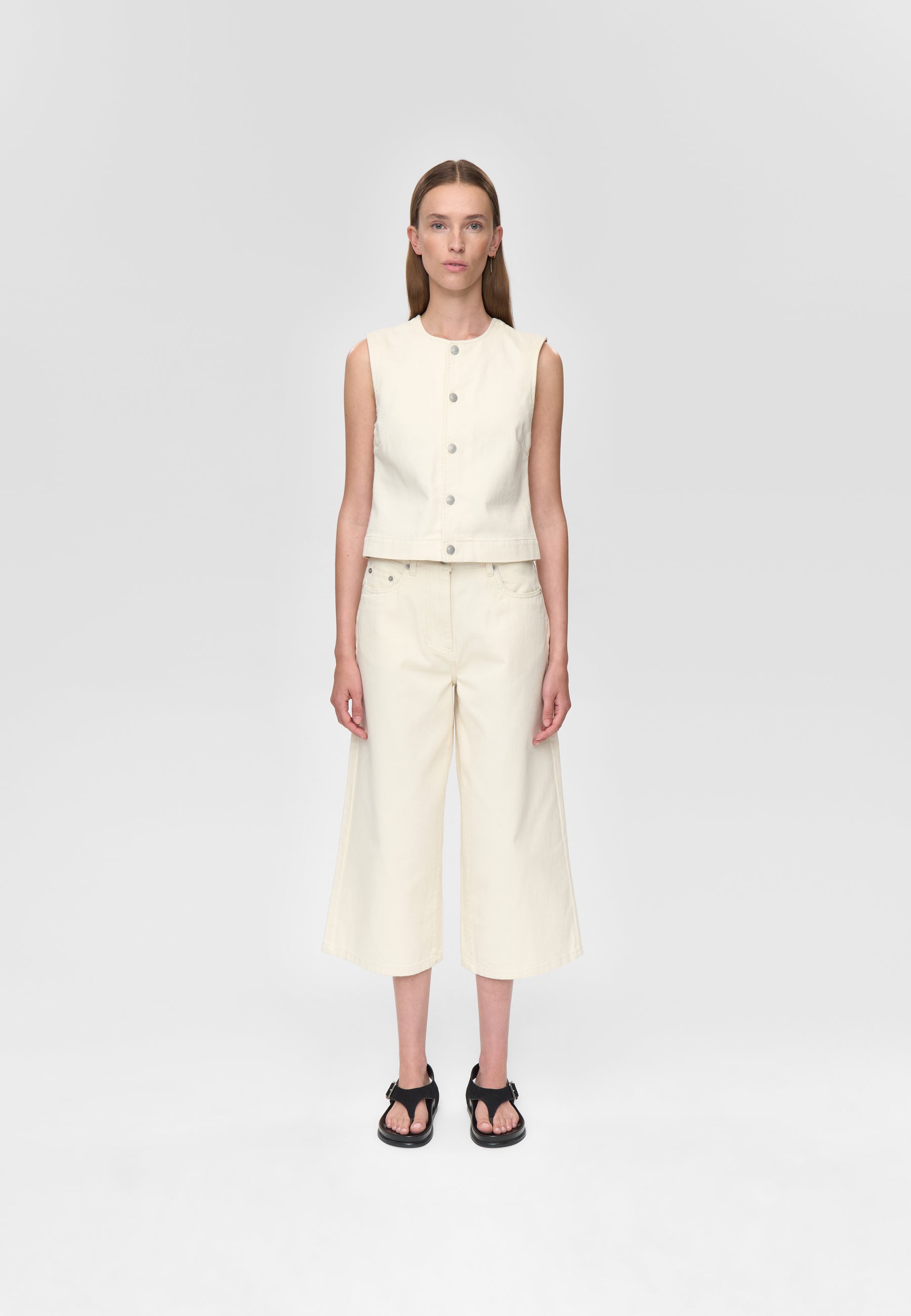 minimum female Alessia vest 4579 Gilet 0701 Whisper white