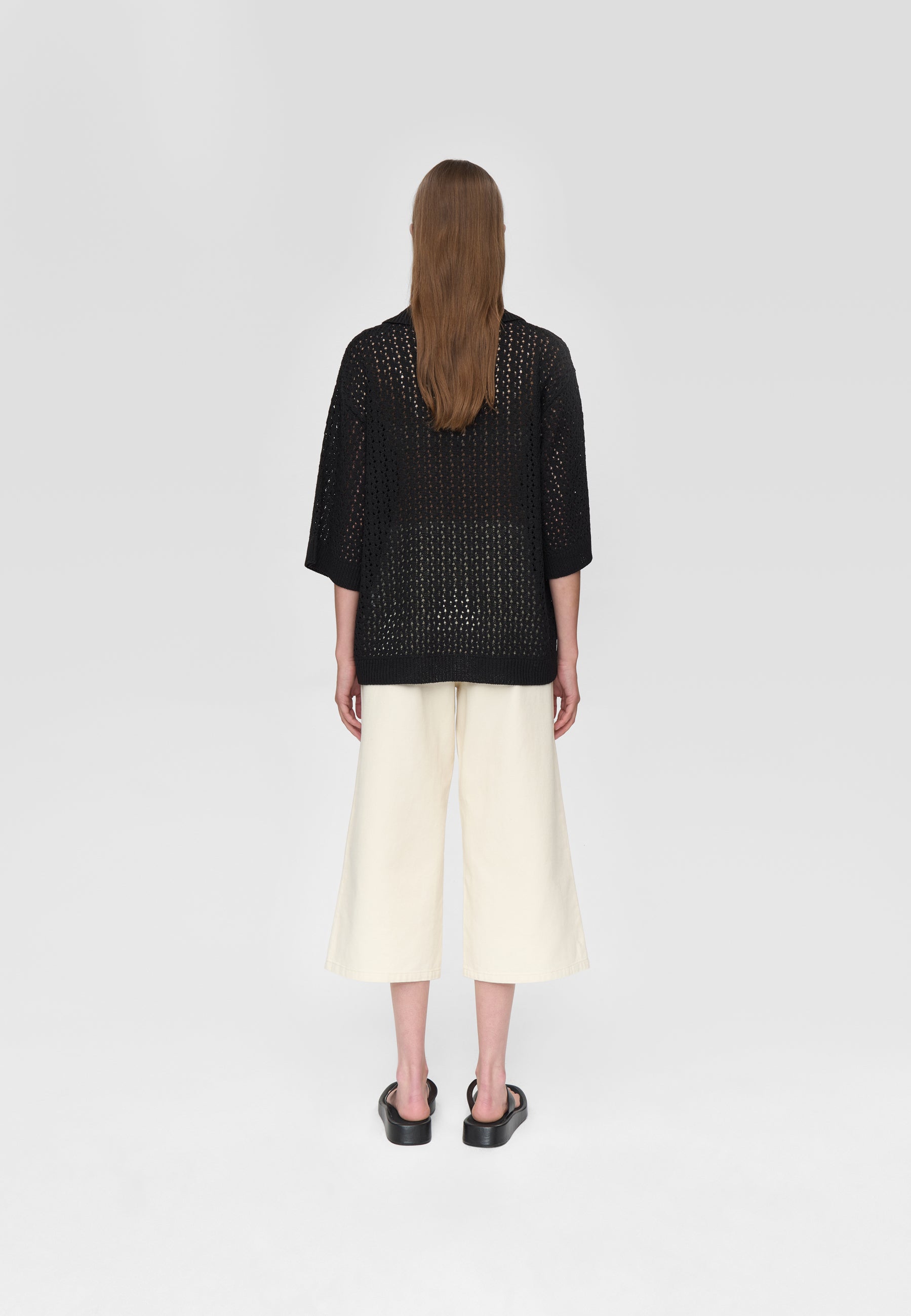 minimum female Anabelle knit polo 4591 Jumper 999 Black