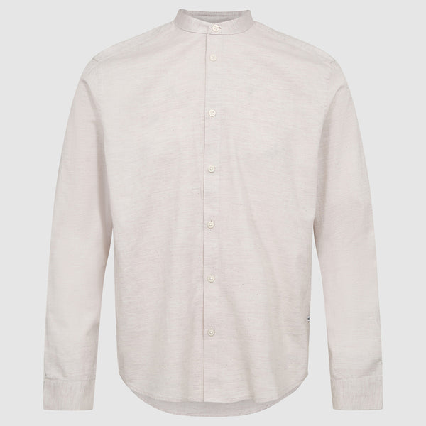 Men's Linen Mandarin Collar Shirt, long sleeves︱ - In the Middle