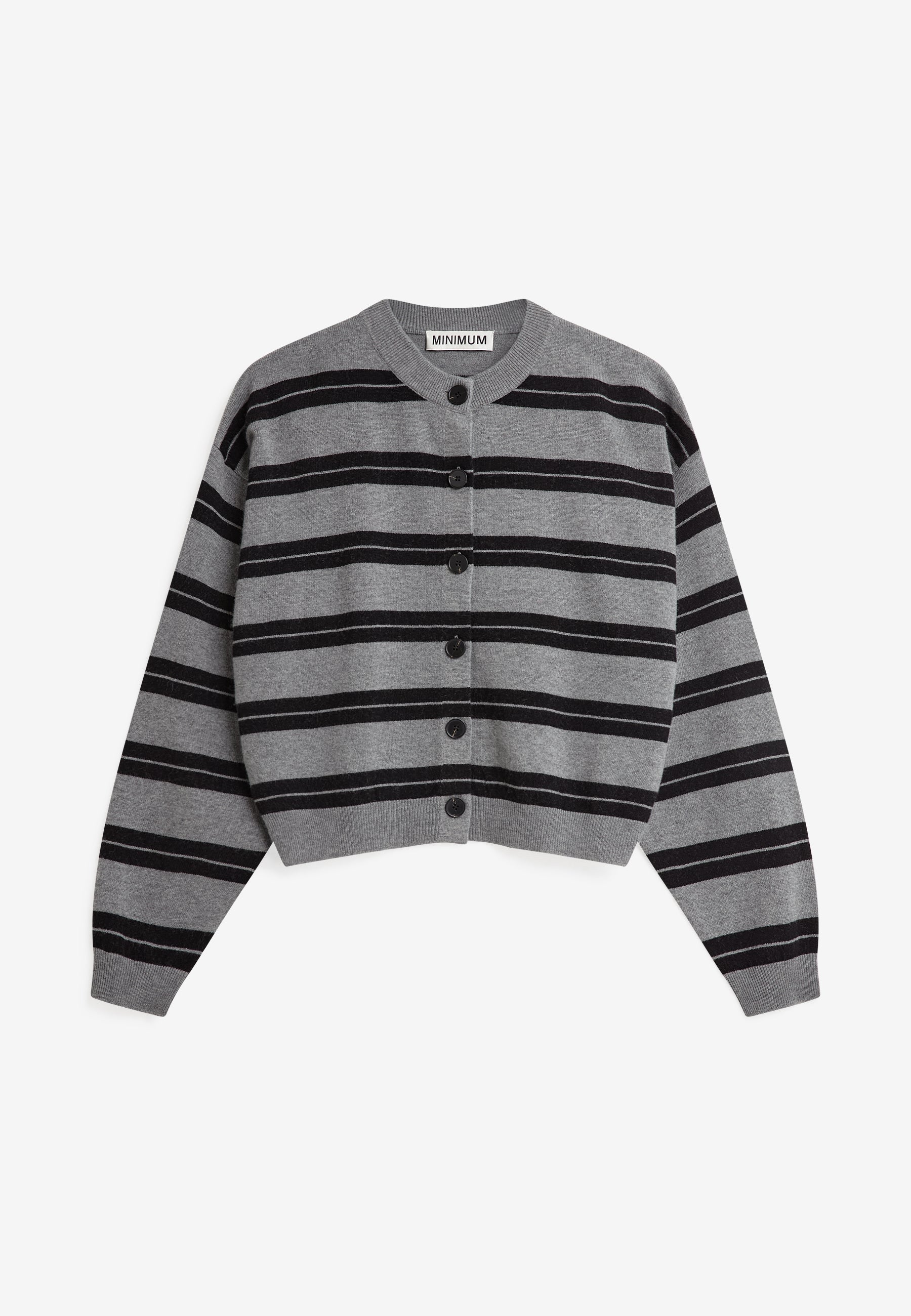minimum female Assiana cardigan 4767 Jumper 960M Grey Melange