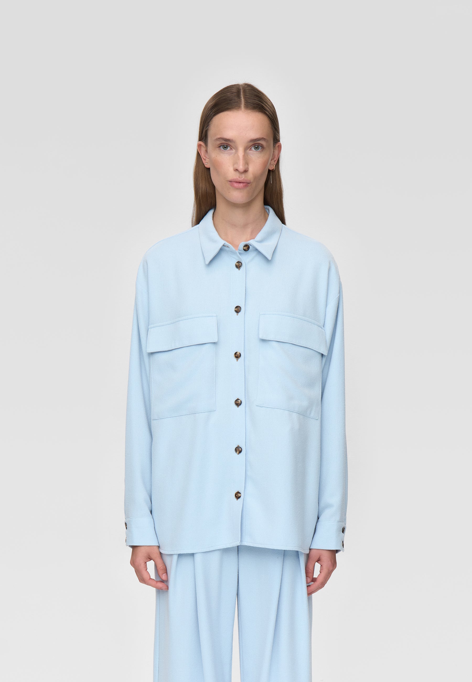 minimum female Astrids shirt 4582 Long Sleeved Shirt 4115 Cashmere Blue