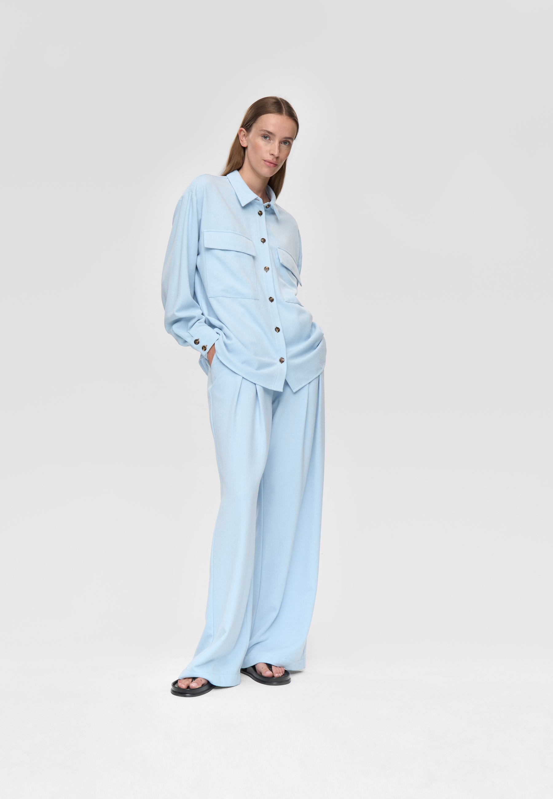 minimum female Astrids shirt 4582 Long Sleeved Shirt 4115 Cashmere Blue