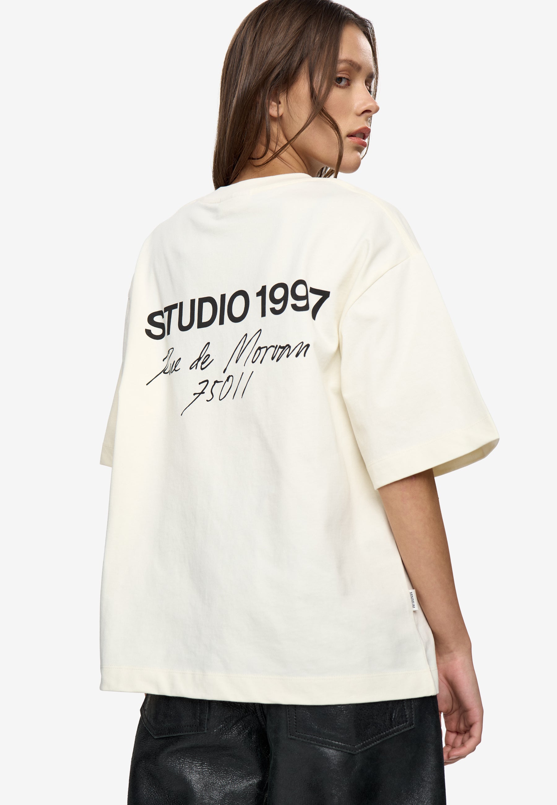 minimum female Benedicte ss t-shirt G4844 Short Sleeved T-shirt 0608 Coco Milk