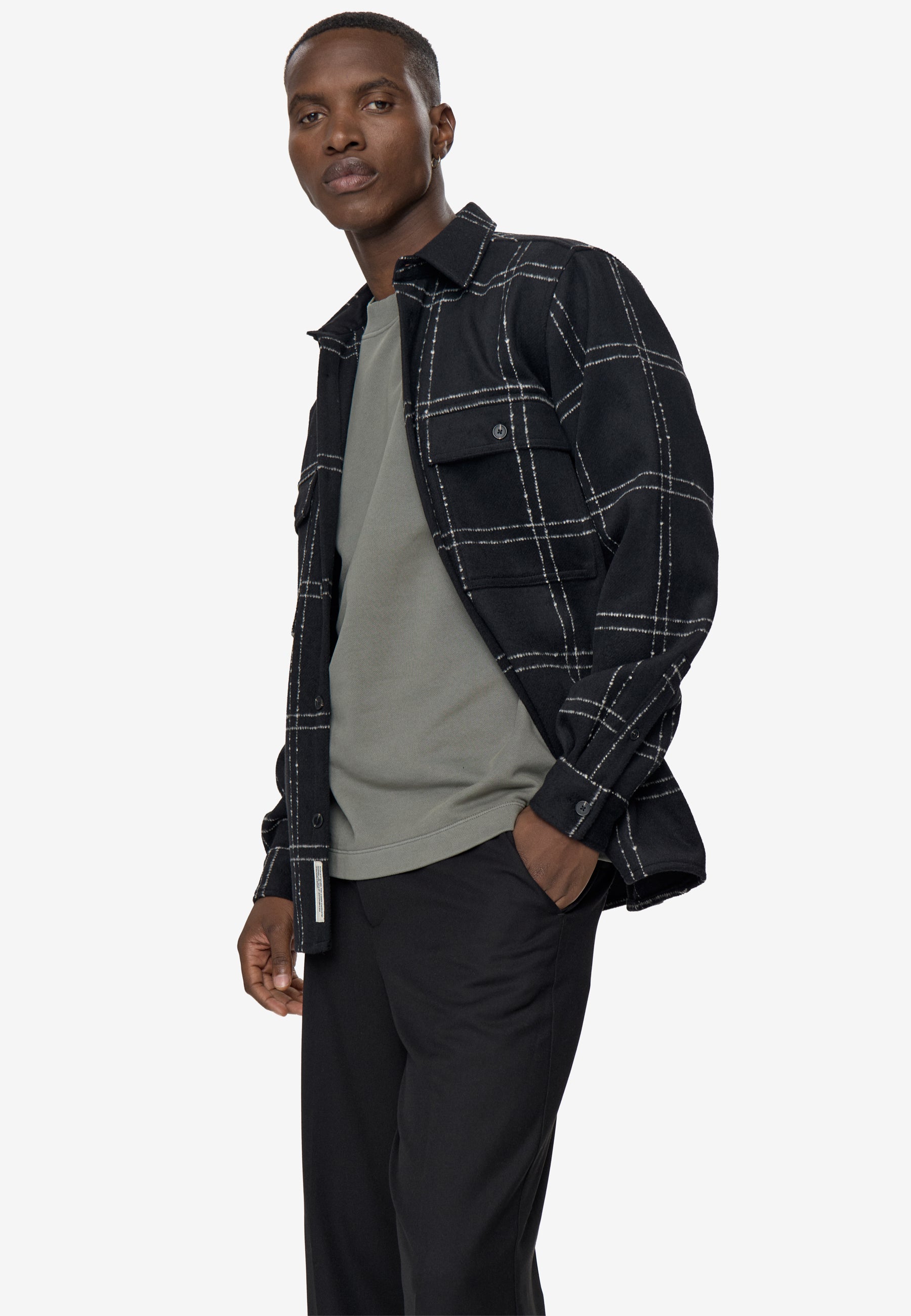 minimum male Bentley shirt 4404 Overshirt 999 Black