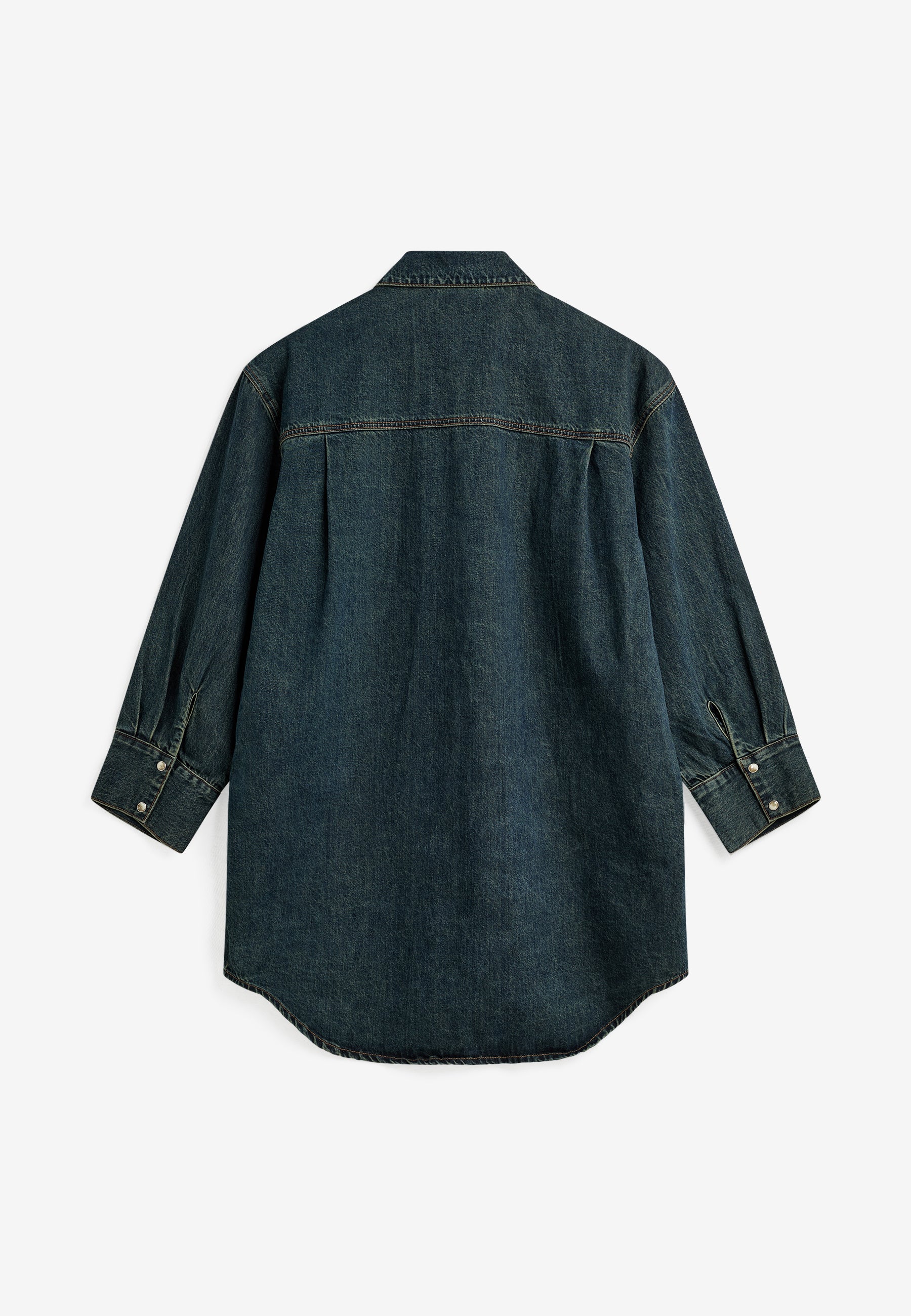 minimum female Brinley ls shirt dress 4758 Short Dress 1002 Medium Blue