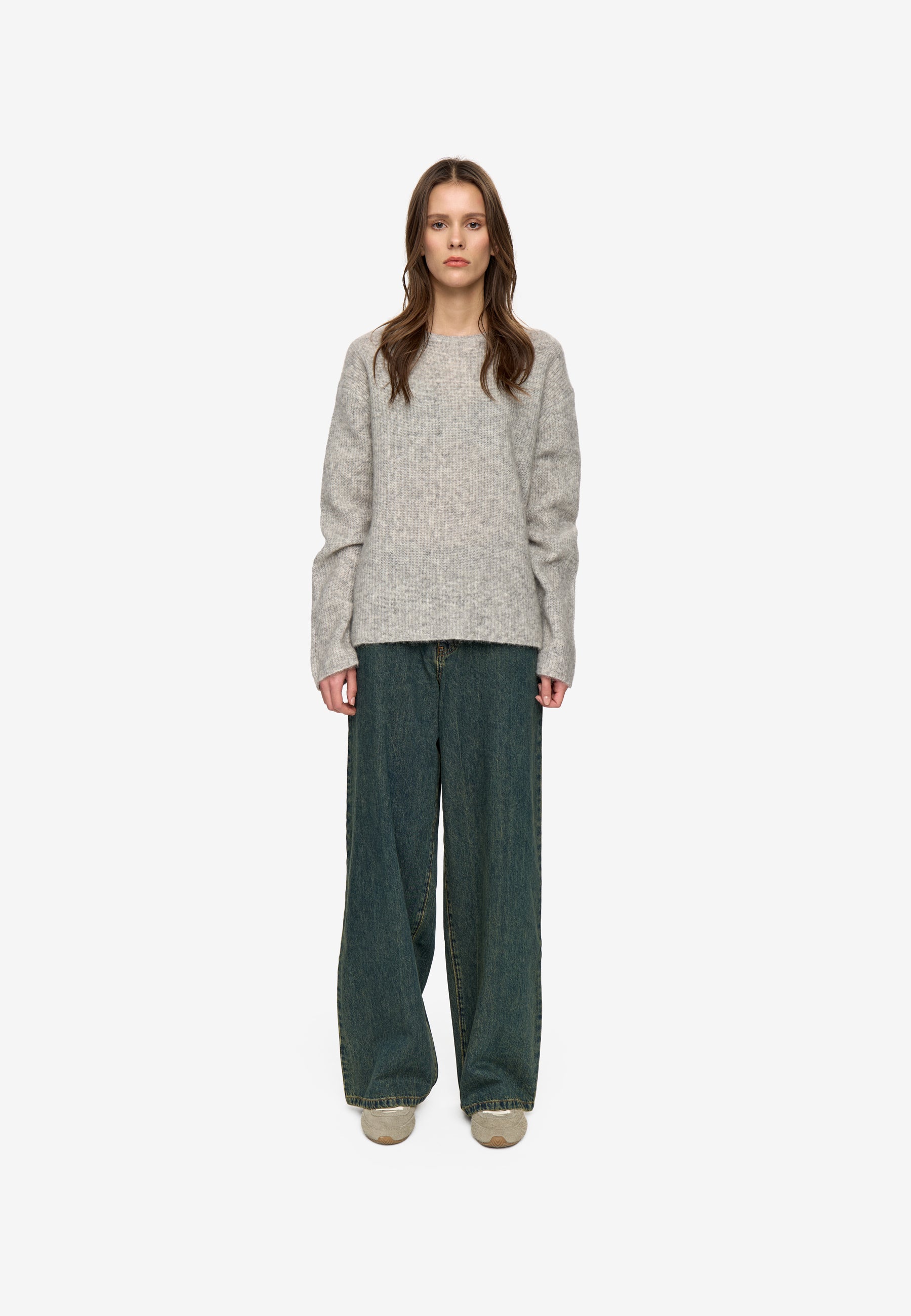 minimum female Calaha jumper 9965 Jumper 910M Light Grey Melange