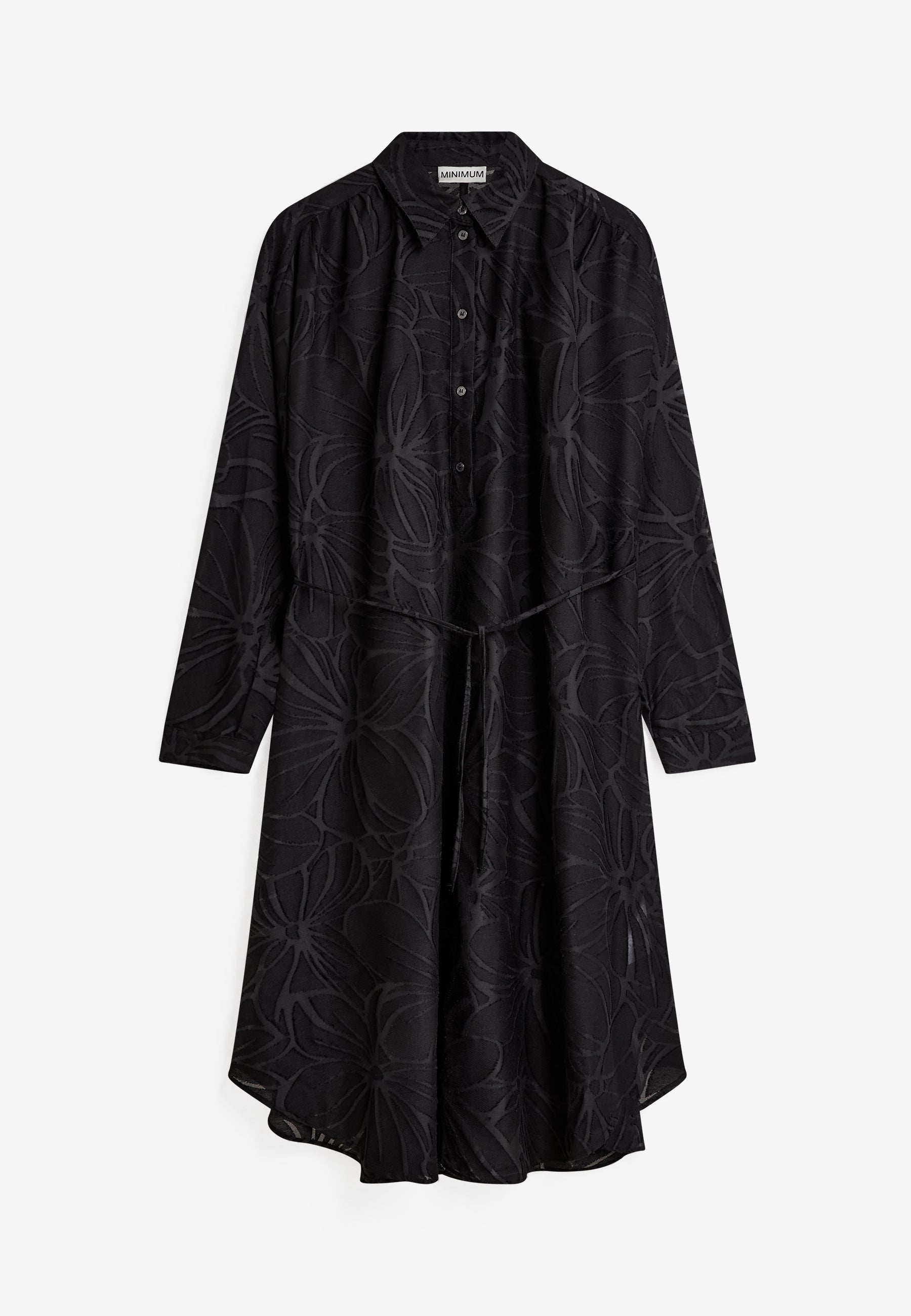 minimum female Clemency ls shirt dress 4763 Midi Dress 999 Black
