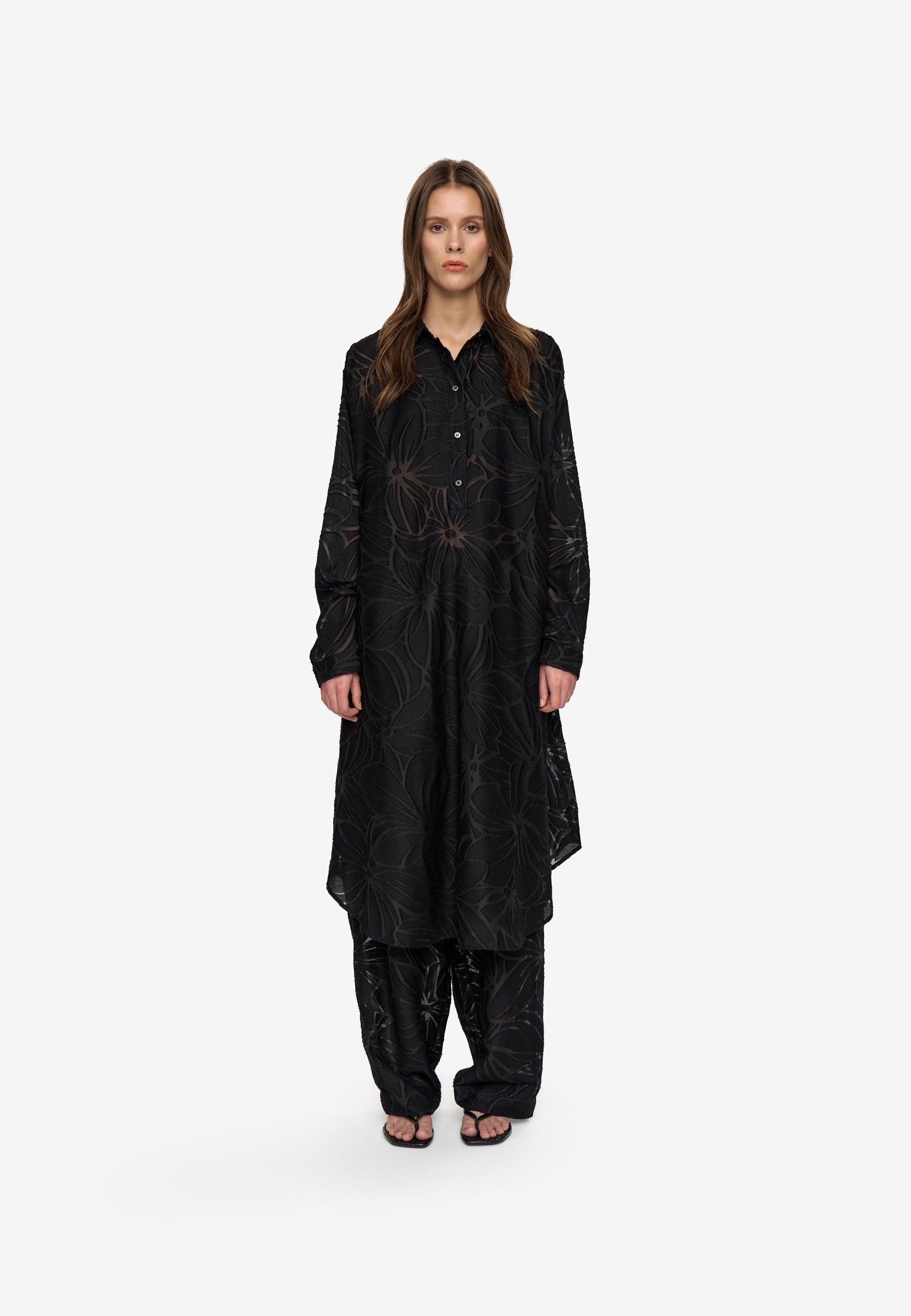 minimum female Clemency ls shirt dress 4763 Midi Dress 999 Black