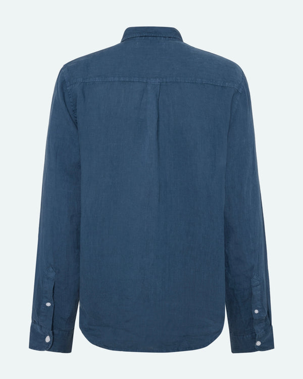 minimum male Colt long sleeved reg linen shirt 4115 Long Sleeved Shirt 2340 Blue Ashes