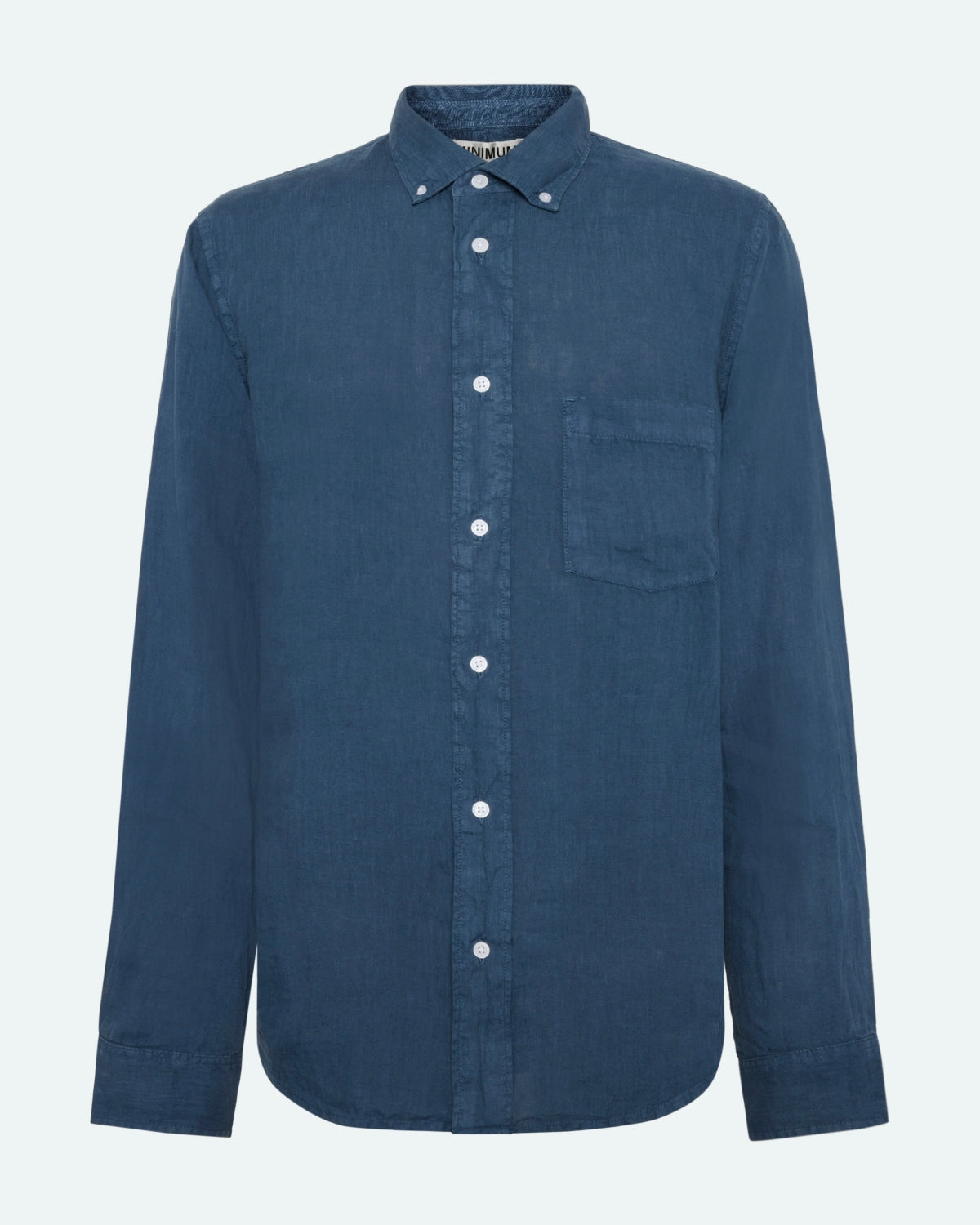 minimum male Colt long sleeved reg linen shirt 4115 Long Sleeved Shirt 2340 Blue Ashes
