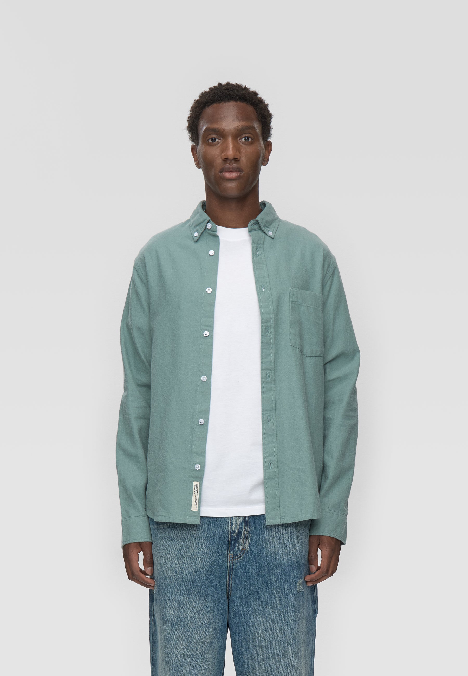 minimum male Colt long sleeved reg shirt 0063 Long Sleeved Shirt 5107 Chinois green