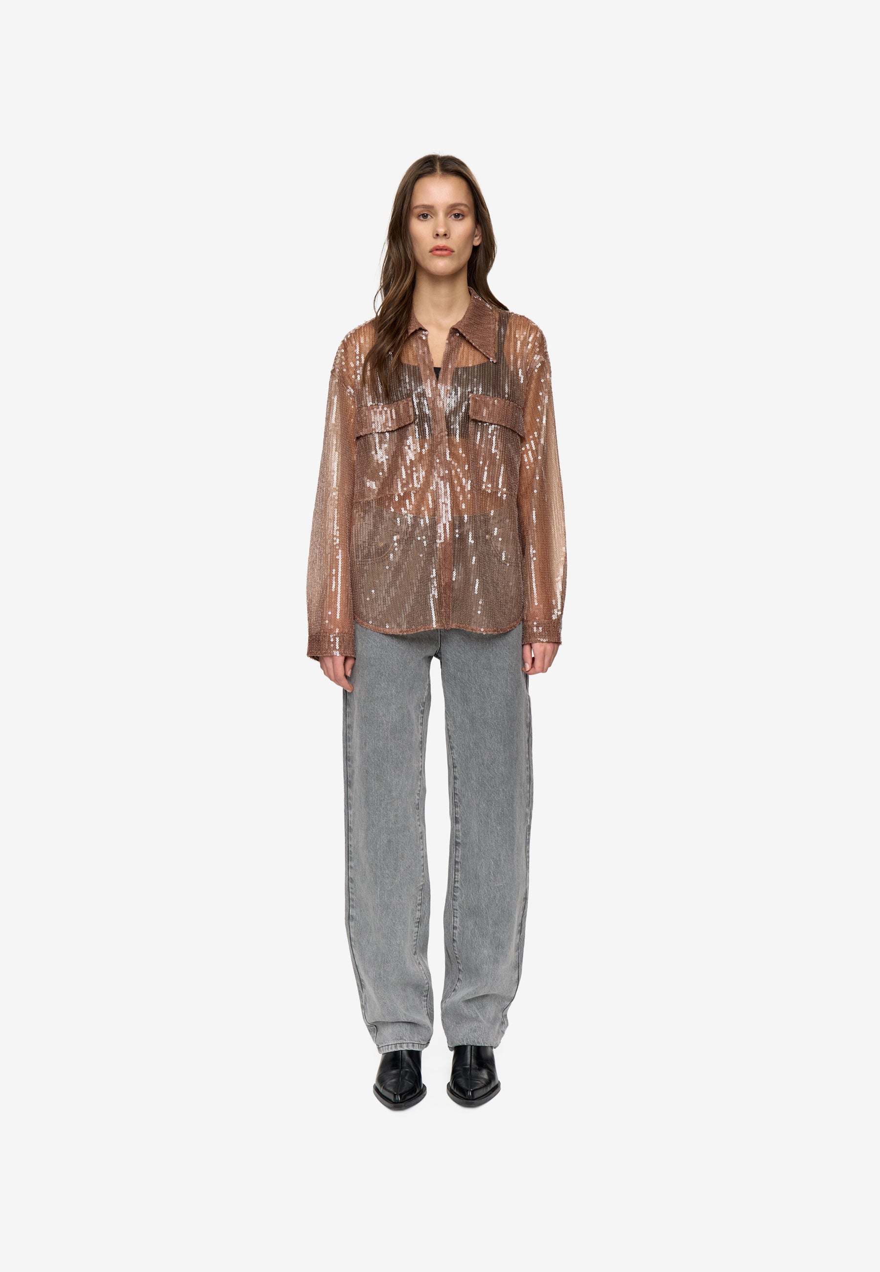 minimum female Dagny ls shirt 4762 Long Sleeved Shirt 1321 Brownie