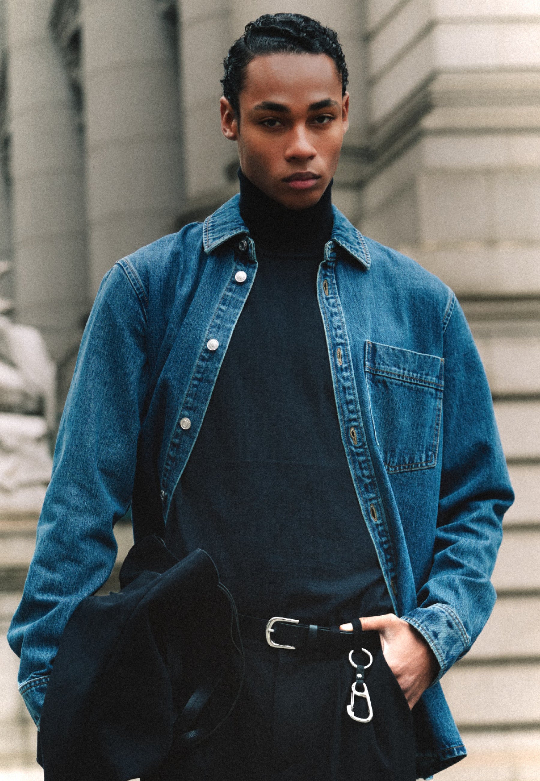 minimum male Dylan shirt 2461 Long Sleeved Shirt 1002 Medium Blue