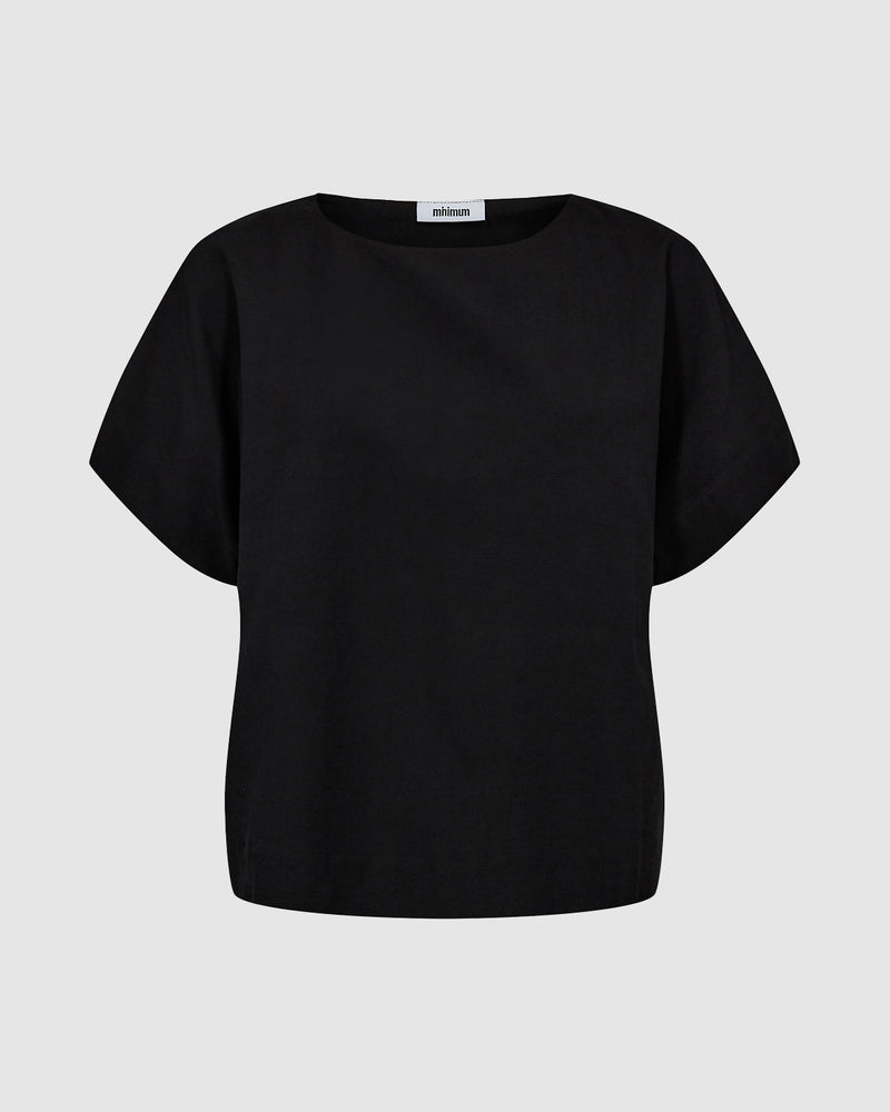 minimum female Ebbas 3069 Blouse Short Sleeved Blouse 999 Black