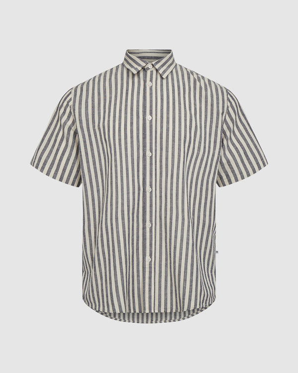 minimum male Eric 3070 Shirt Short Sleeved Shirt 687 Navy Blazer