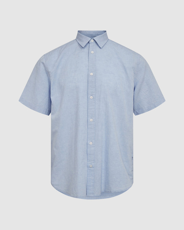 minimum male Eric 9802 Shirt Short Sleeved Shirt 1630M Hydrangea Melange
