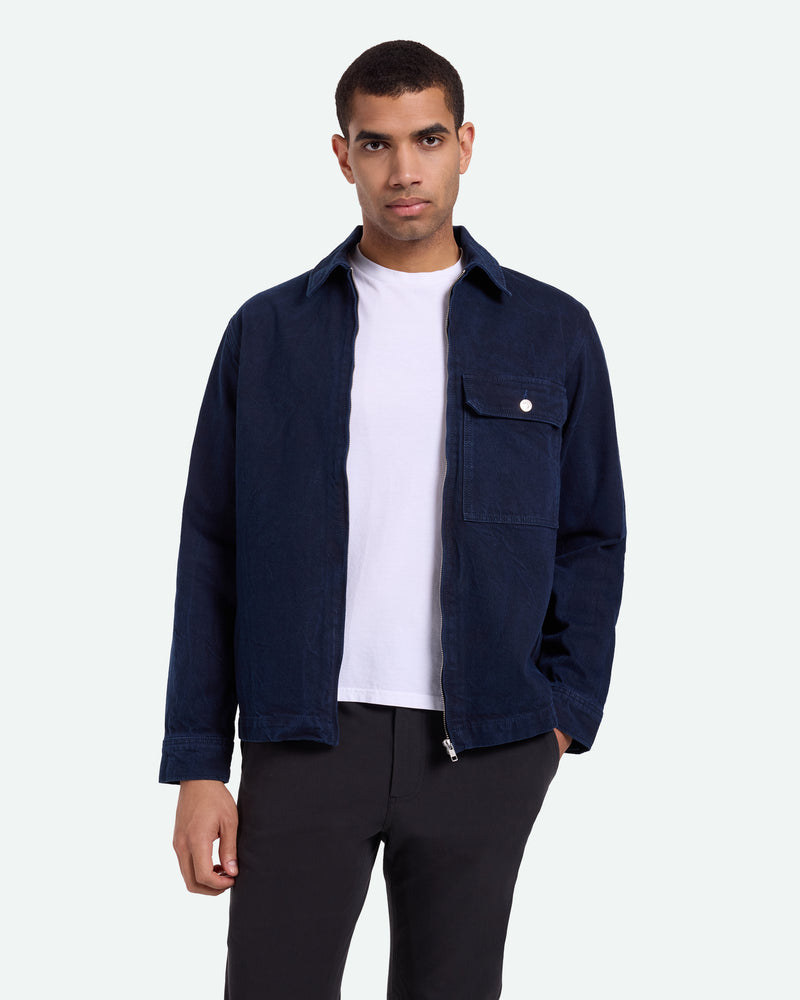 minimum male Everest 3767 Jacket Denim Jacket 1003 Dark Blue