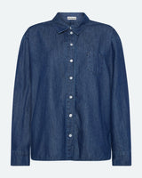 minimum female Fern denim shirt 4147 Long Sleeved Shirt 1002 Medium Blue