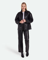 minimum female Fleurs 3790 Jacket Leather Jacket 999 Black