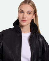 minimum female Fleurs 3790 Jacket Leather Jacket 999 Black