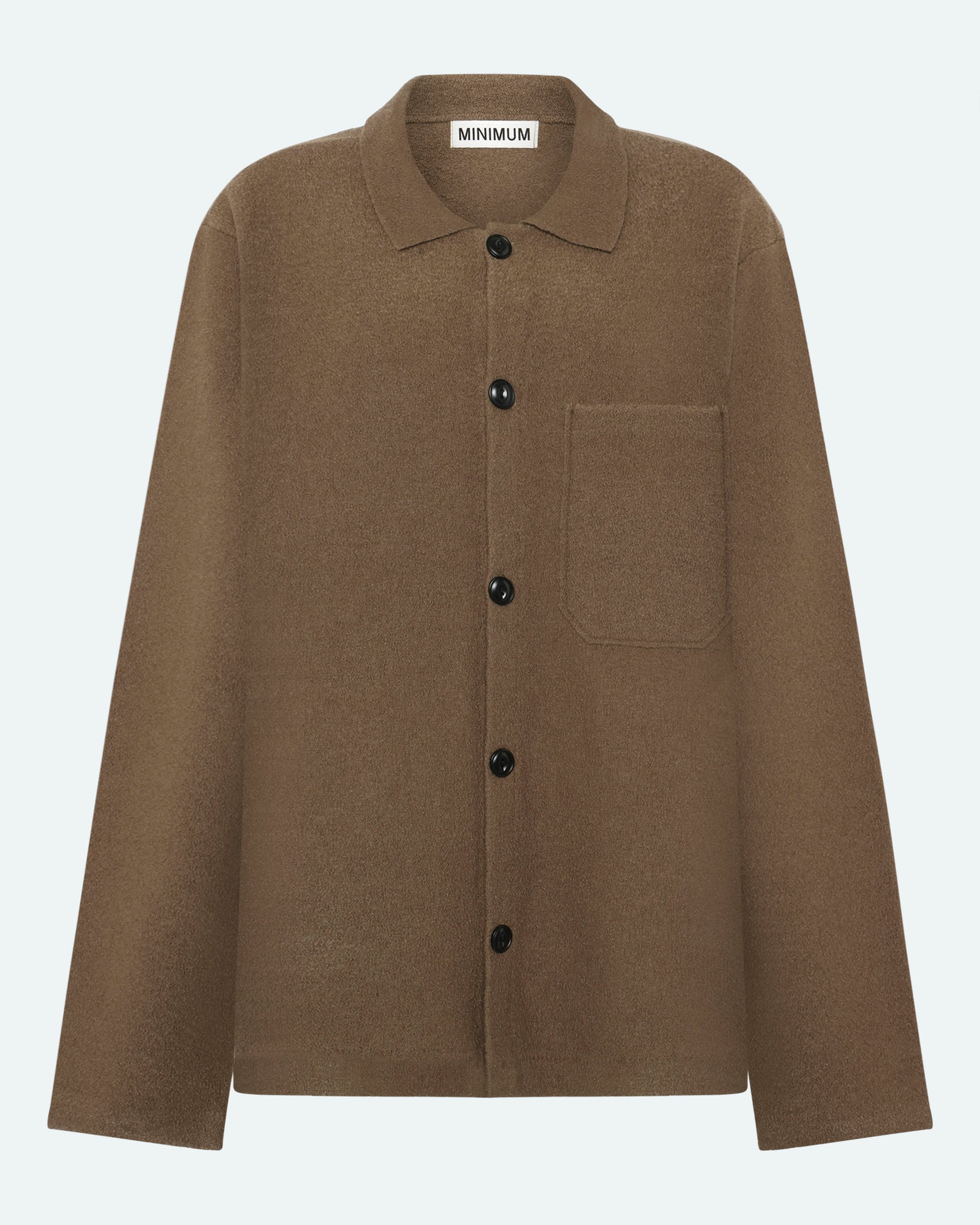 minimum male Flynn Knit shirt 3818 Long Sleeved Shirt 1815 Shitake