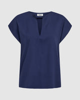 minimum female Gillians 9911 Blouse Short Sleeved Blouse 3933 Medieval Blue