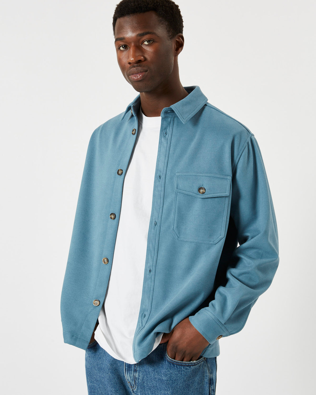 minimum male Harman 9241 Overshirt 4023M Blue Heaven Melange